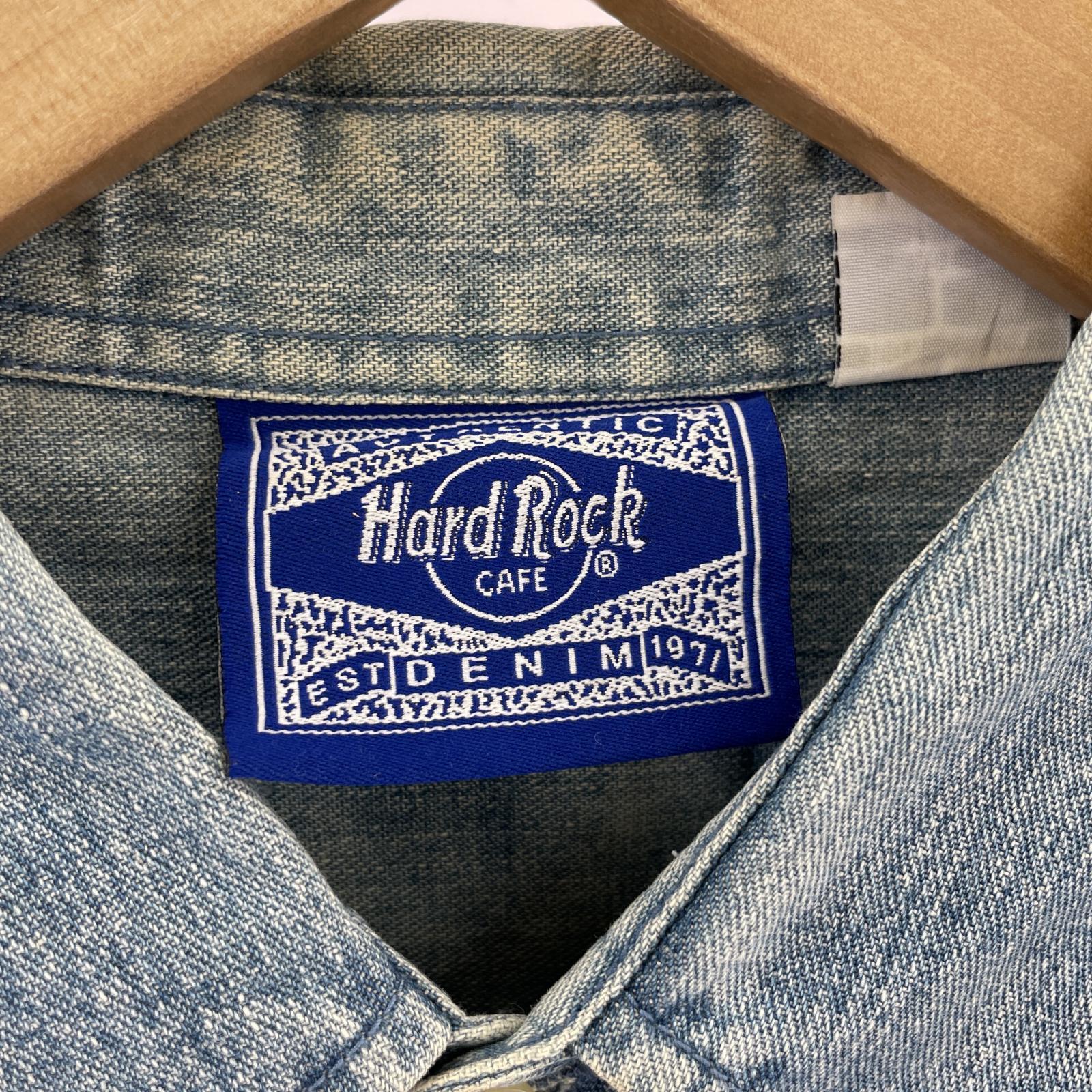 長袖シャツ Hard Rock Cafe L/Sデニムシャツ L L ブルー