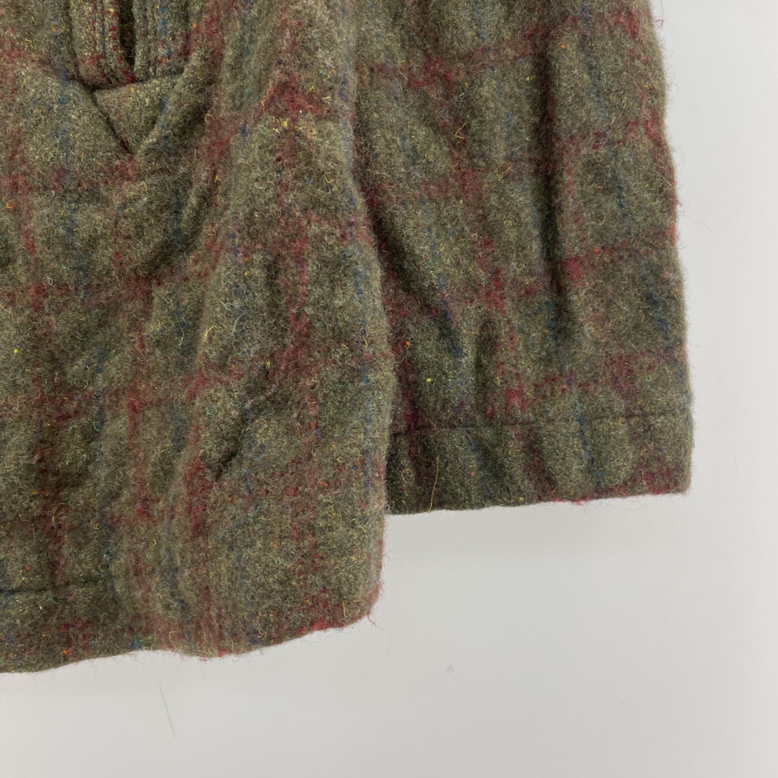 その他アウター COMME des GARCONS HOMME PLUS AD2003 ウールチェックダブルジャケット S グリーン