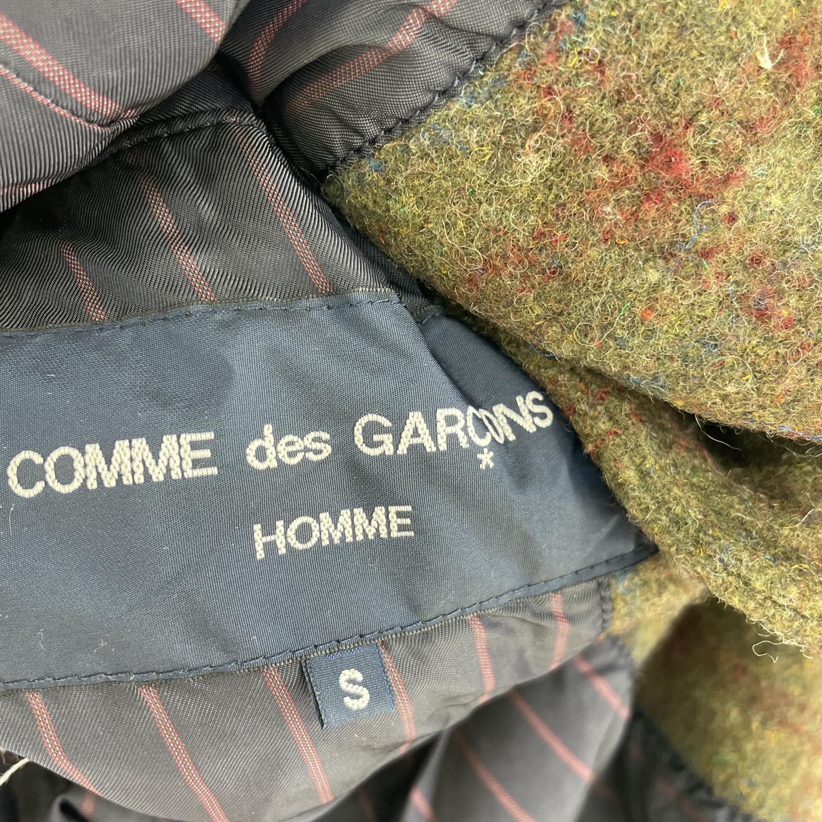 その他アウター COMME des GARCONS HOMME PLUS AD2003 ウールチェックダブルジャケット S グリーン