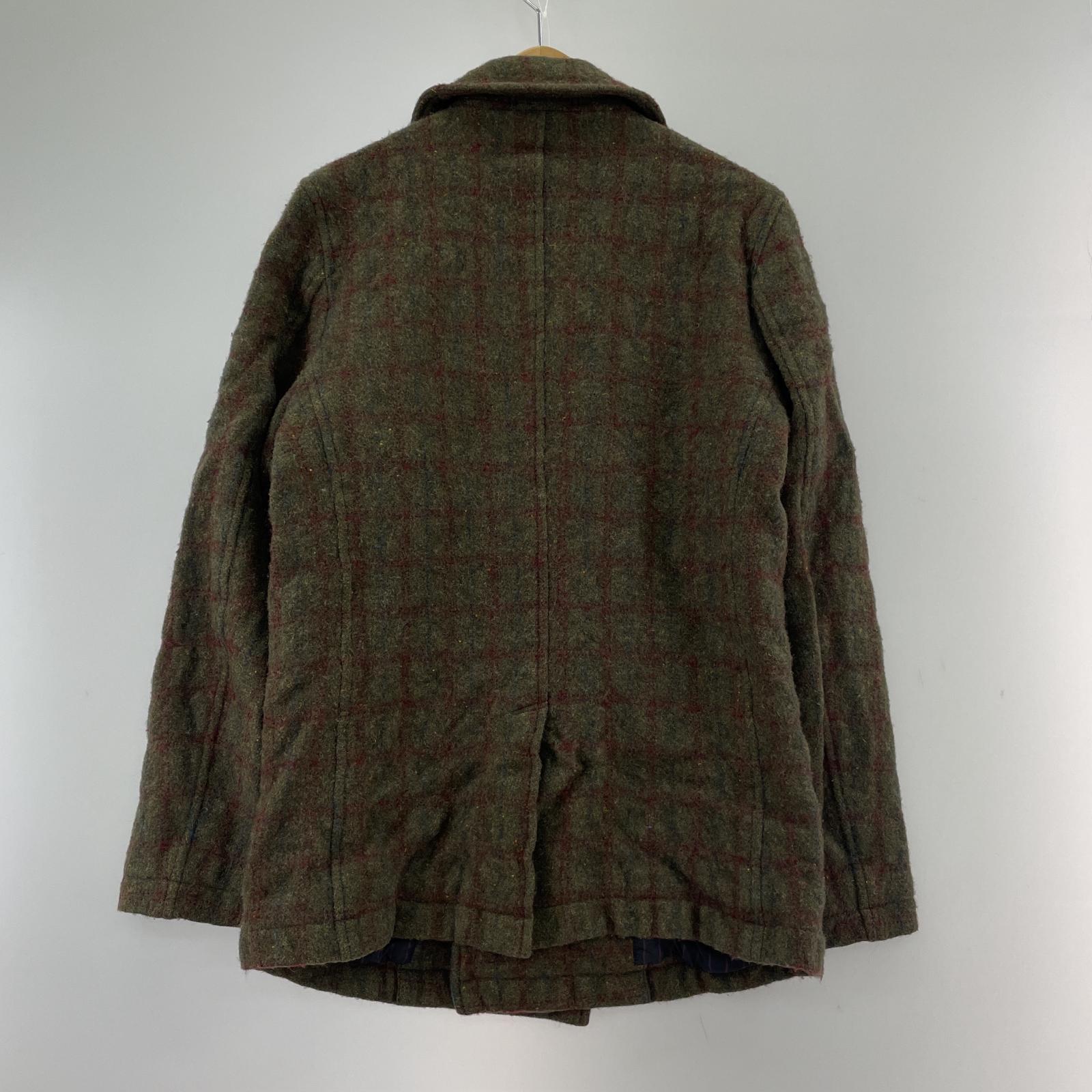 その他アウター COMME des GARCONS HOMME PLUS AD2003 ウールチェックダブルジャケット S グリーン