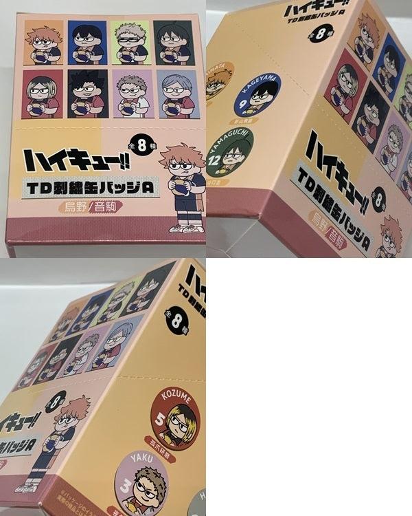 ハイキュー TD刺繍缶バッジA 烏野/音駒 BOX フィギュア/グッズ