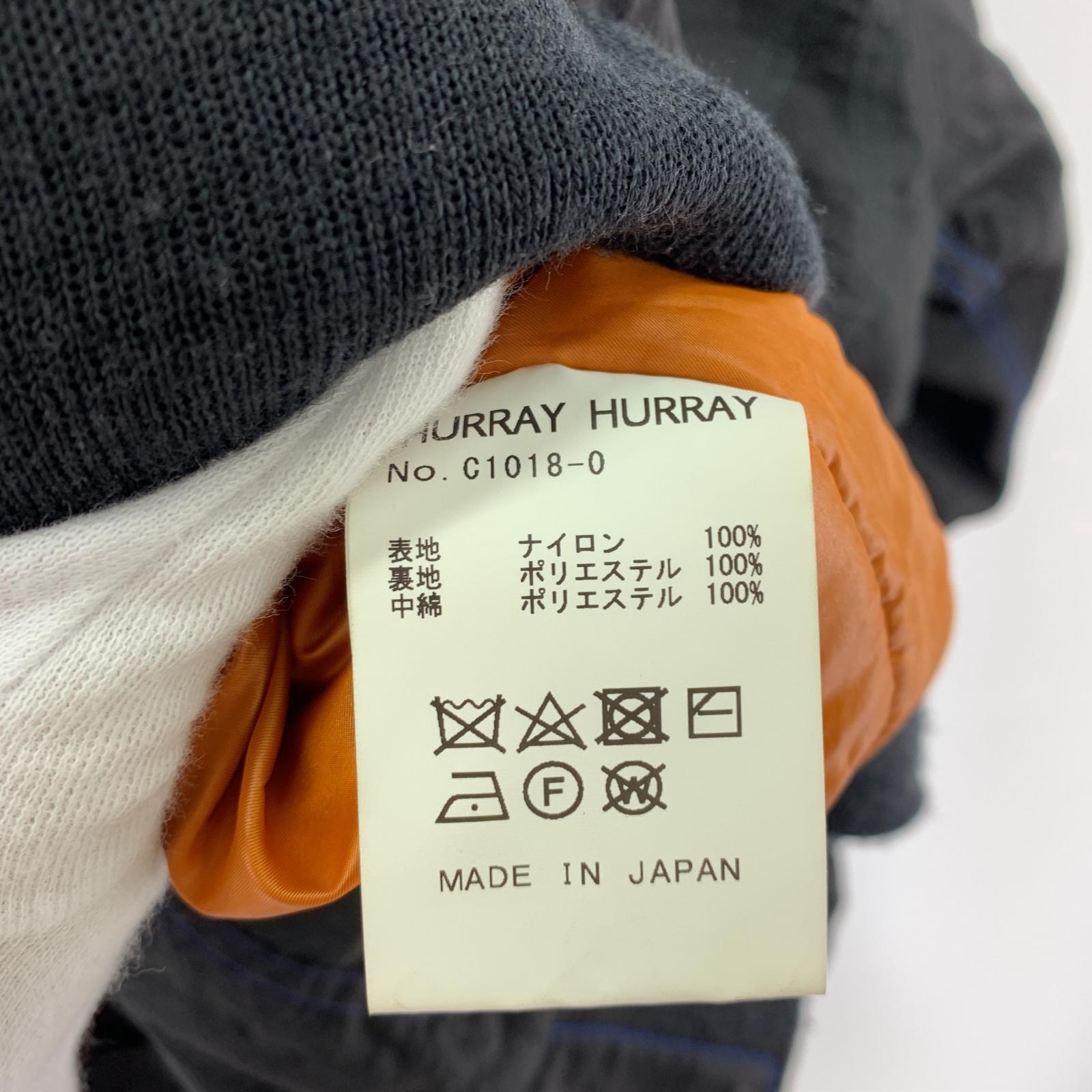 その他アウター HURRAY HURRAY 解体再構築 リメイク ボンバージャケット 黒 C1018-0 ブラック