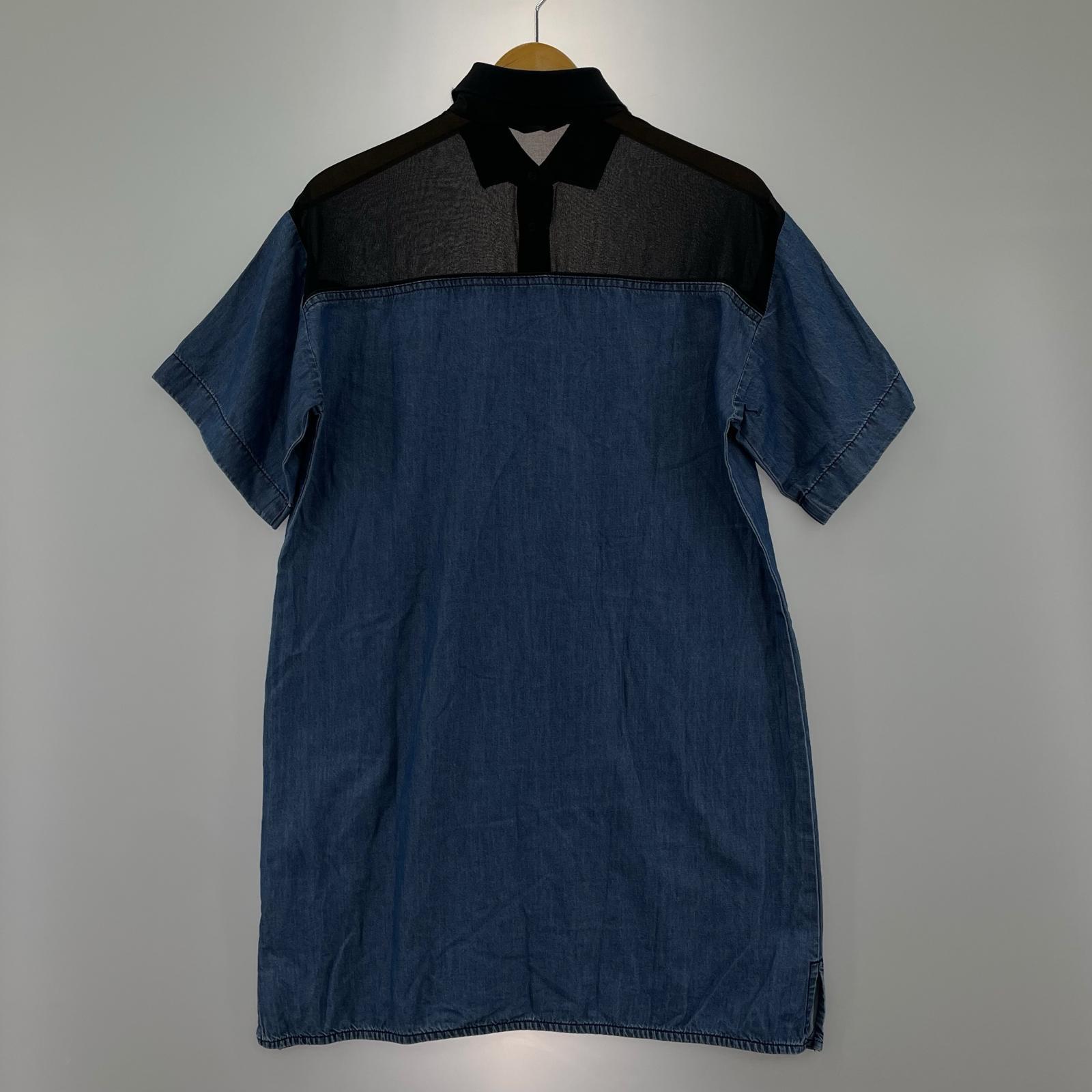 その他トップス DIESEL シアー切替S/Sプルオーバーシャツ (XXS) インディゴ