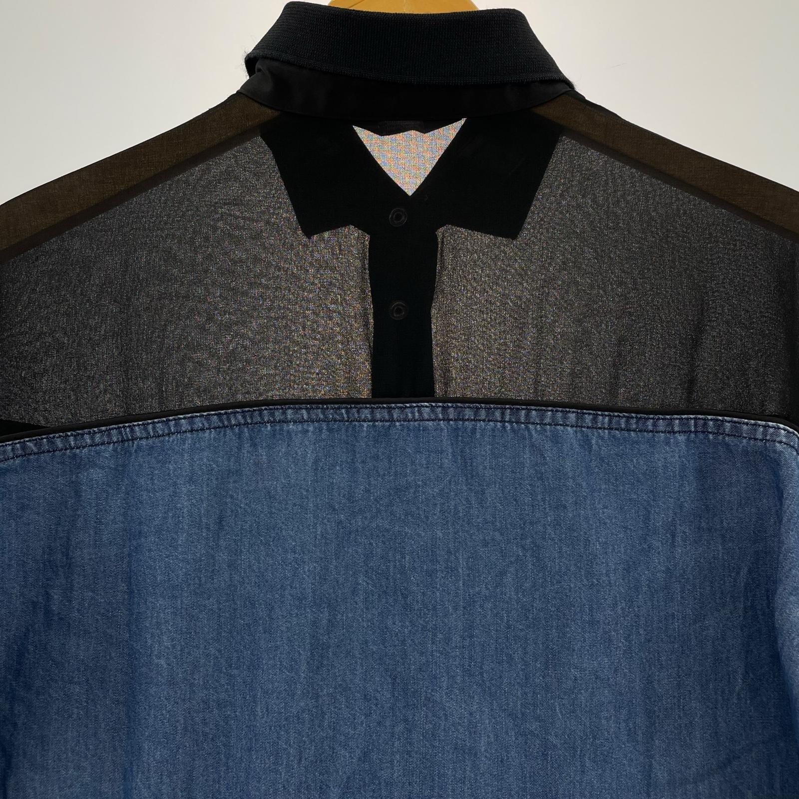 その他トップス DIESEL シアー切替S/Sプルオーバーシャツ (XXS) インディゴ