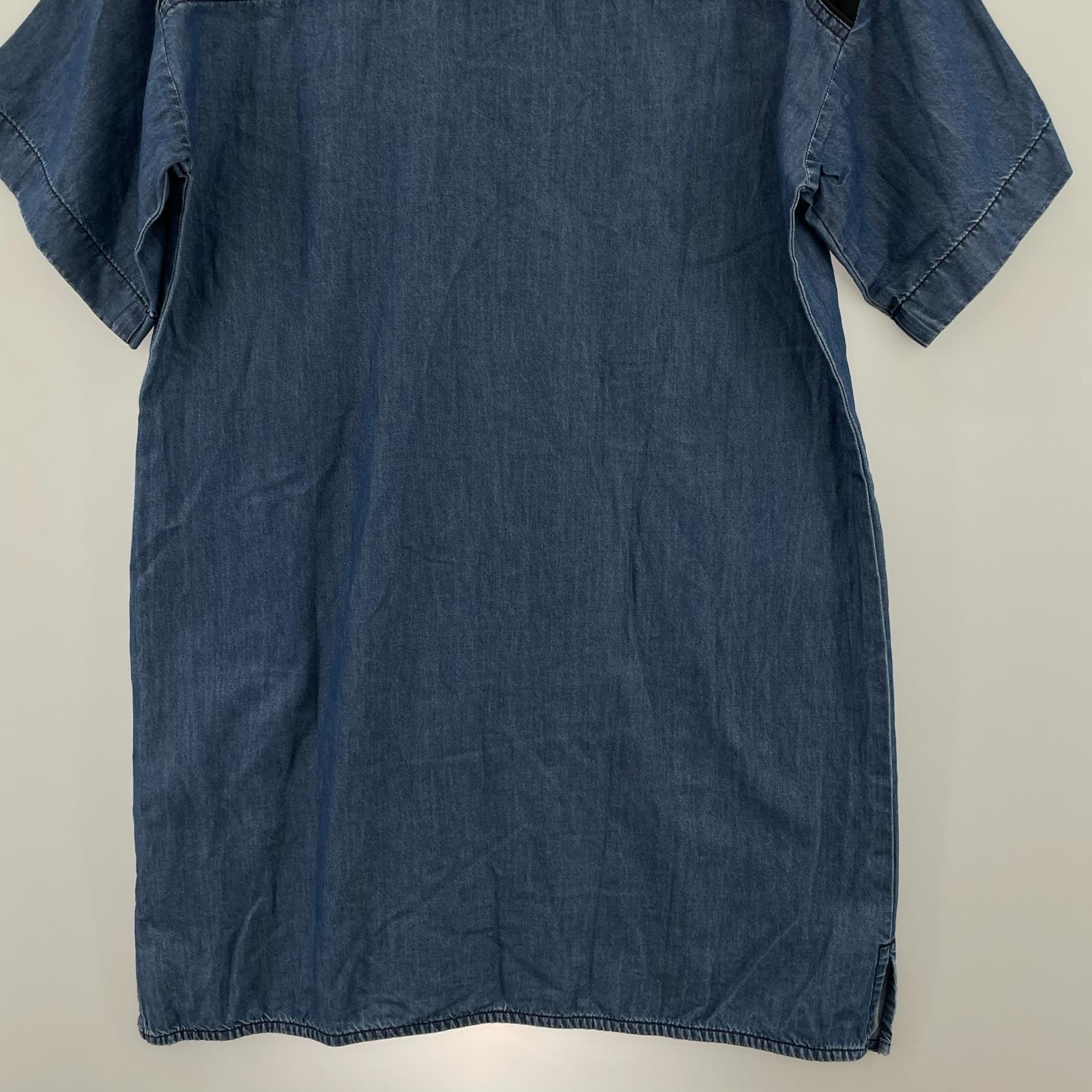 その他トップス DIESEL シアー切替S/Sプルオーバーシャツ (XXS) インディゴ