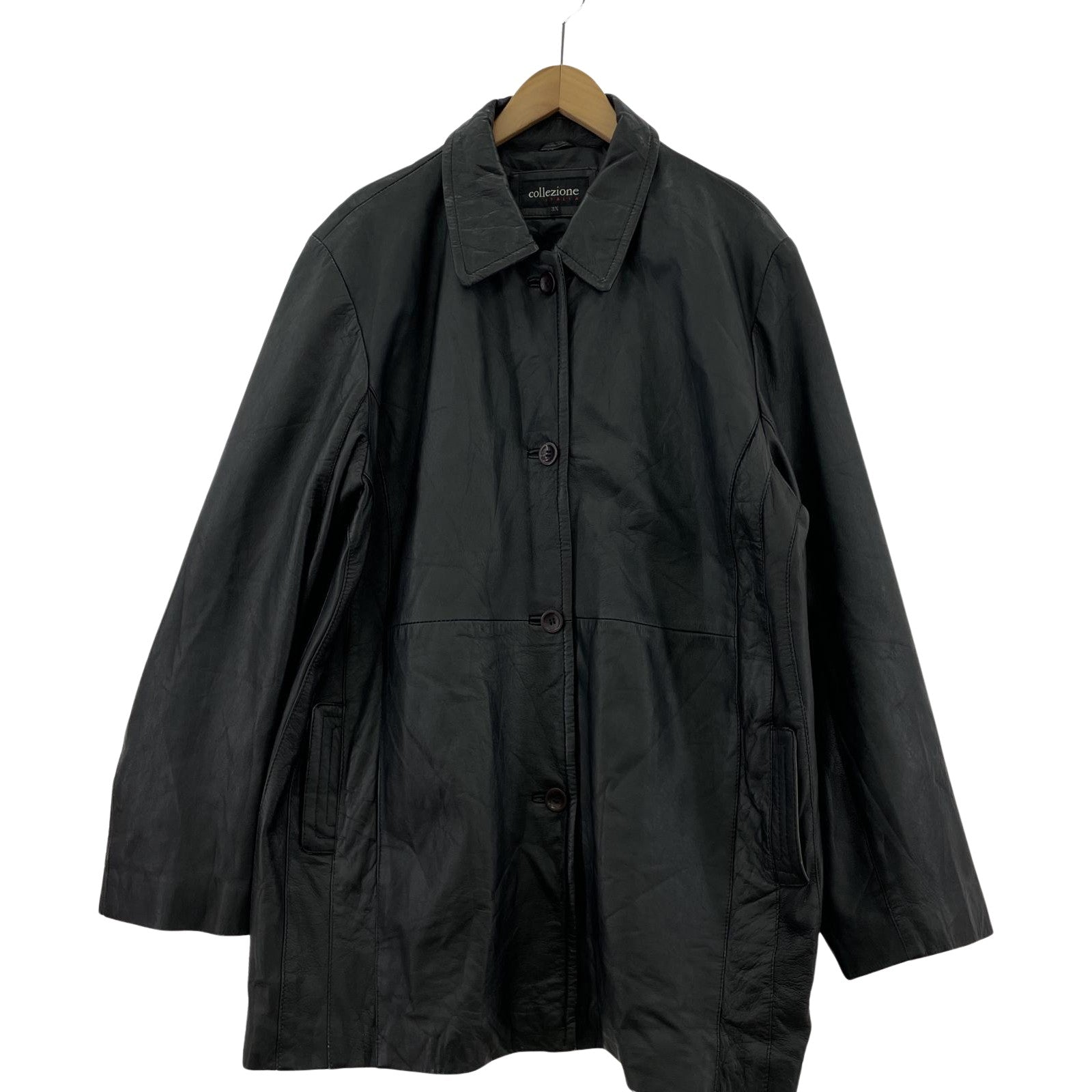 その他アウター collezione レザー コート 3X 黒 ブラック