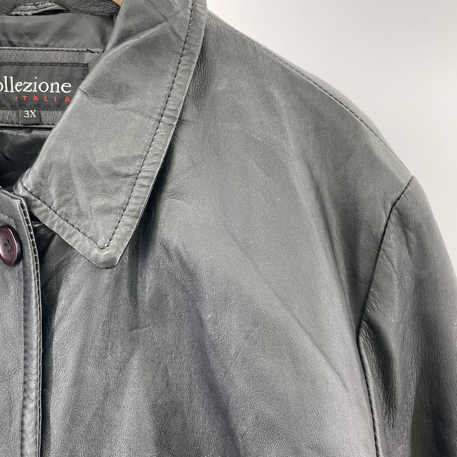 その他アウター collezione レザー コート 3X 黒 ブラック