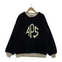 その他トップス ALPHA STYLE TAKAHE VEGAN FUR SWEATSHIRT/黒 L ブラック