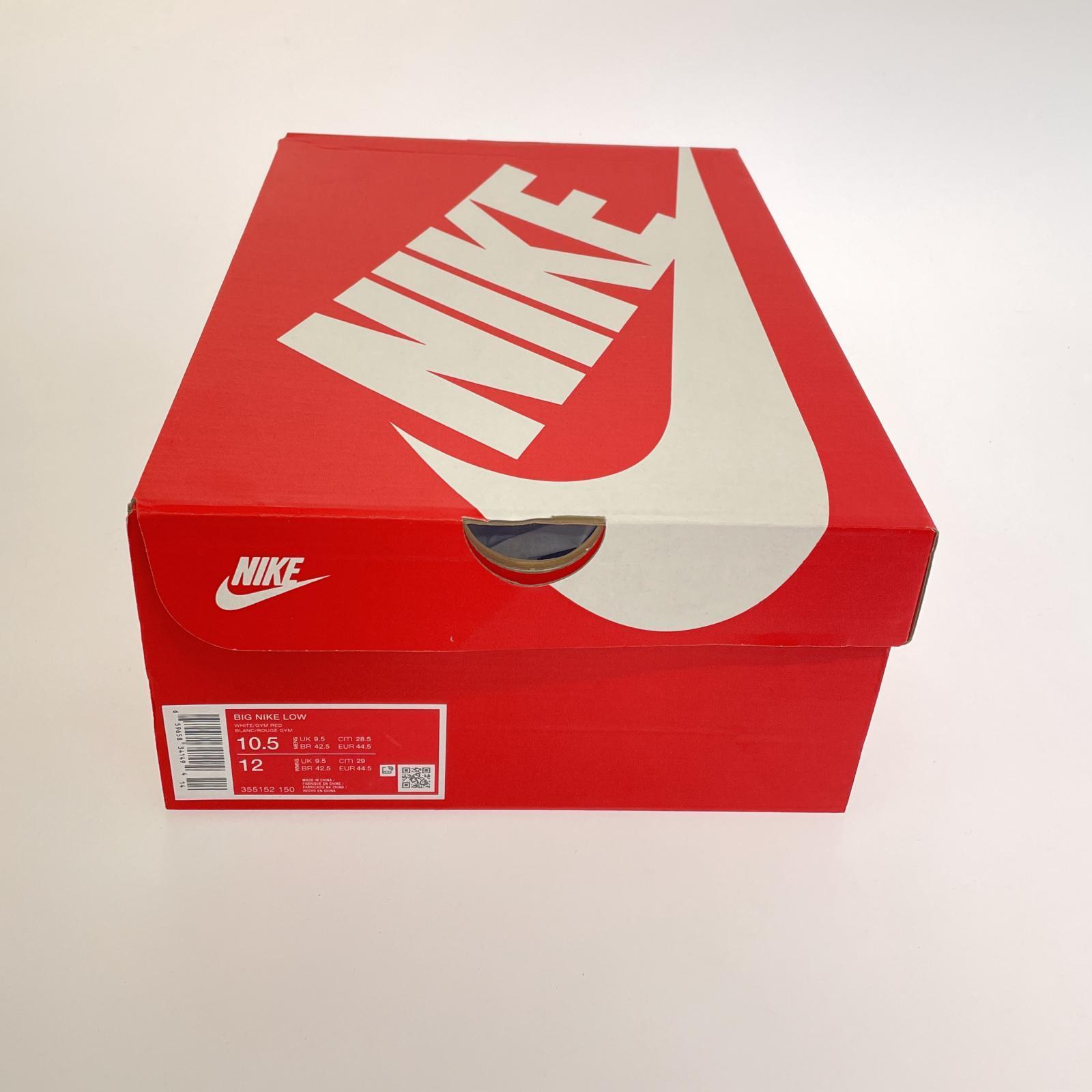 スニーカー Big Nike Low White/Gym Red 28.5cm (US10 1/2 UK10 EU47)
