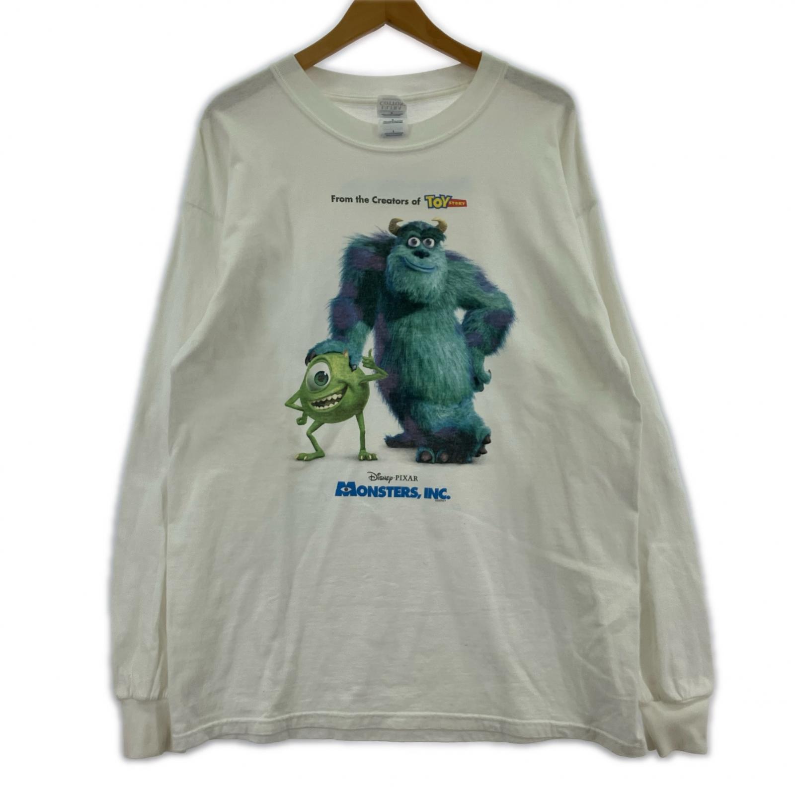 その他トップス 00s disney pixer monsters inc l/s tee 白 L L ホワイト