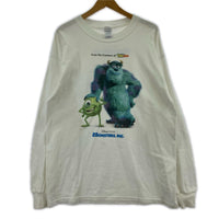 その他トップス 00s disney pixer monsters inc l/s tee 白 L L ホワイト