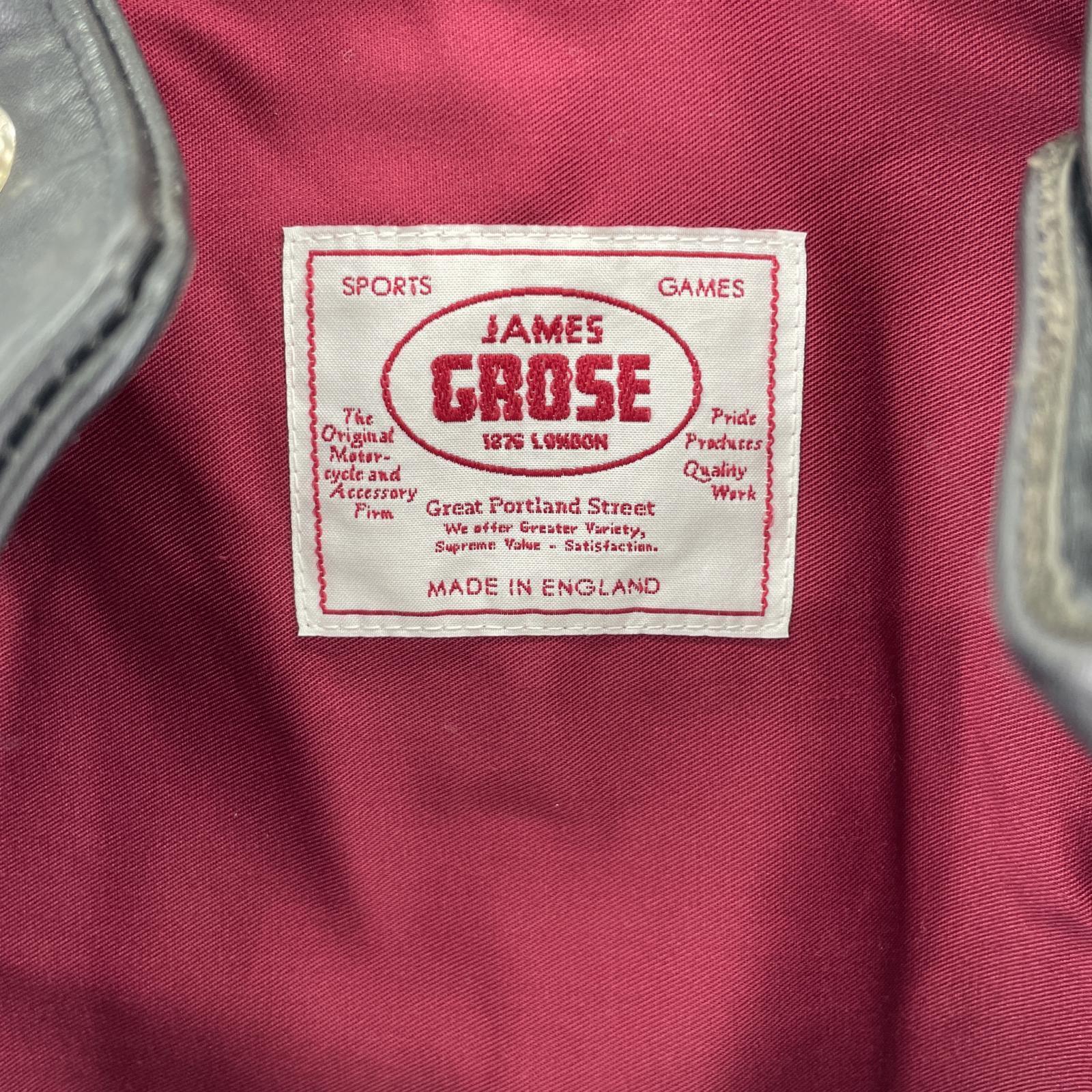 その他アウター JAMES GROSE レザー シングルライダース 36 黒 36 ブラック