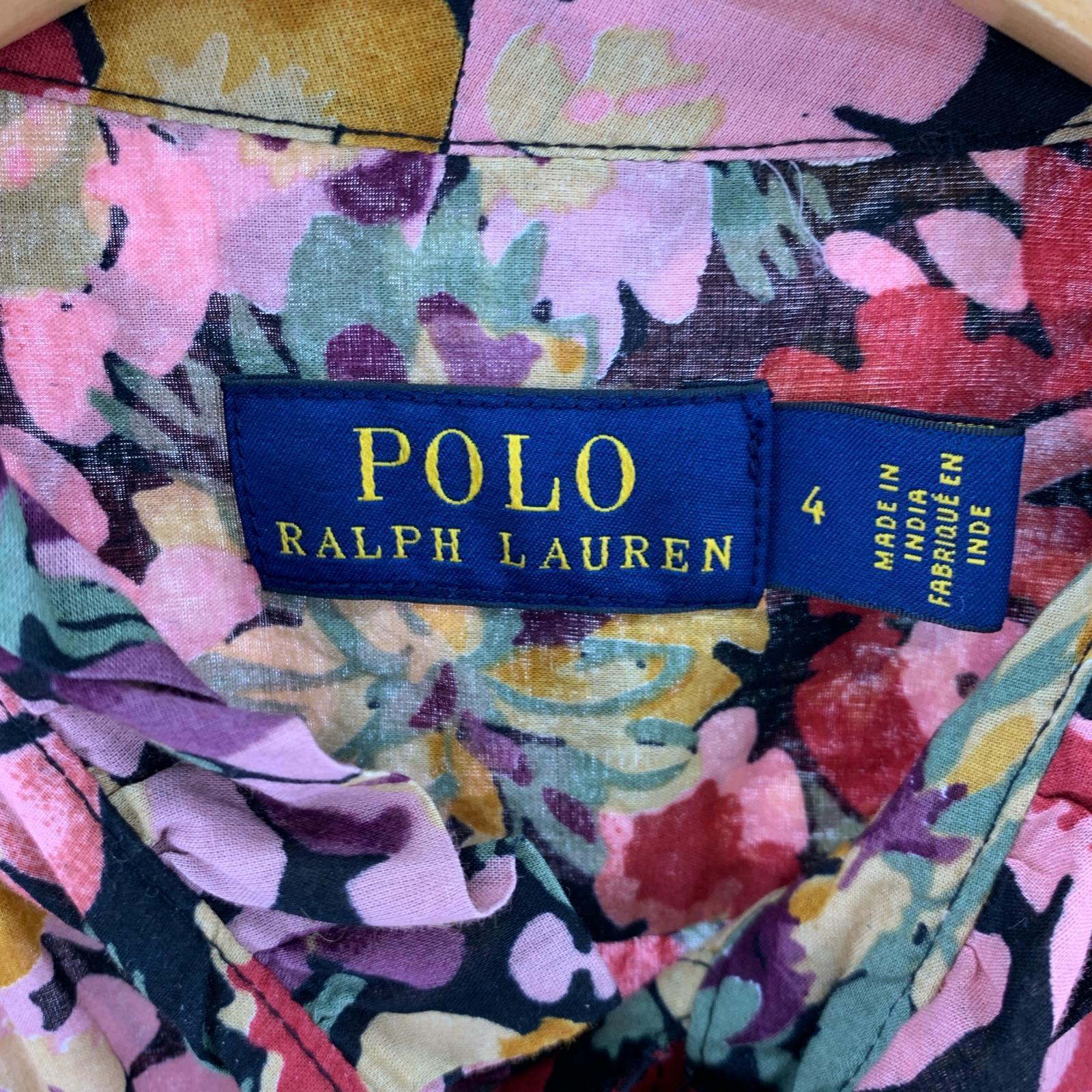 その他トップス POLO RALPH LAUREN フラワープリント ボウタイシャツ 4 マルチカラー