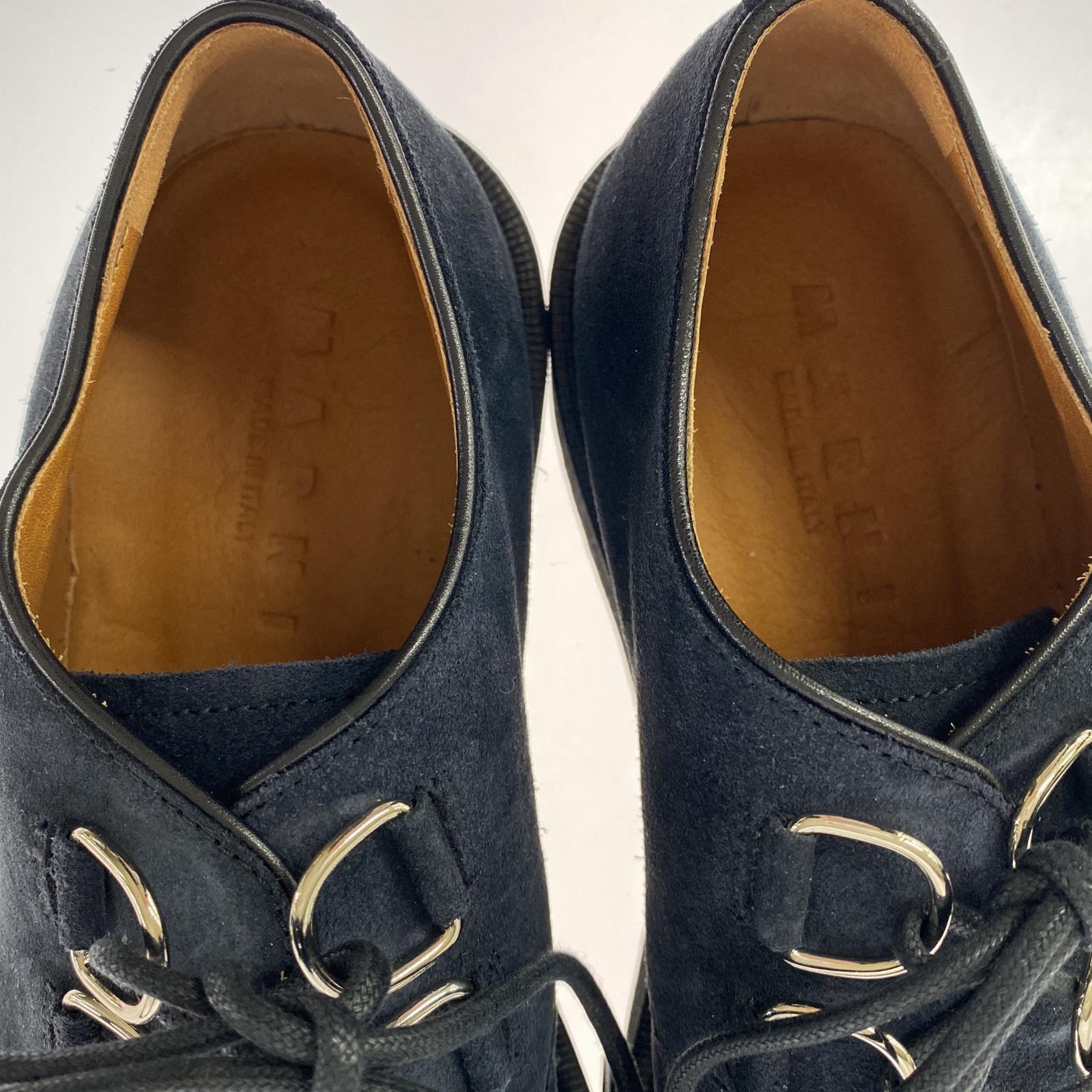 その他靴 MARNI 21AW Laced Brogue Shoes 39 NVY 39 ブラック