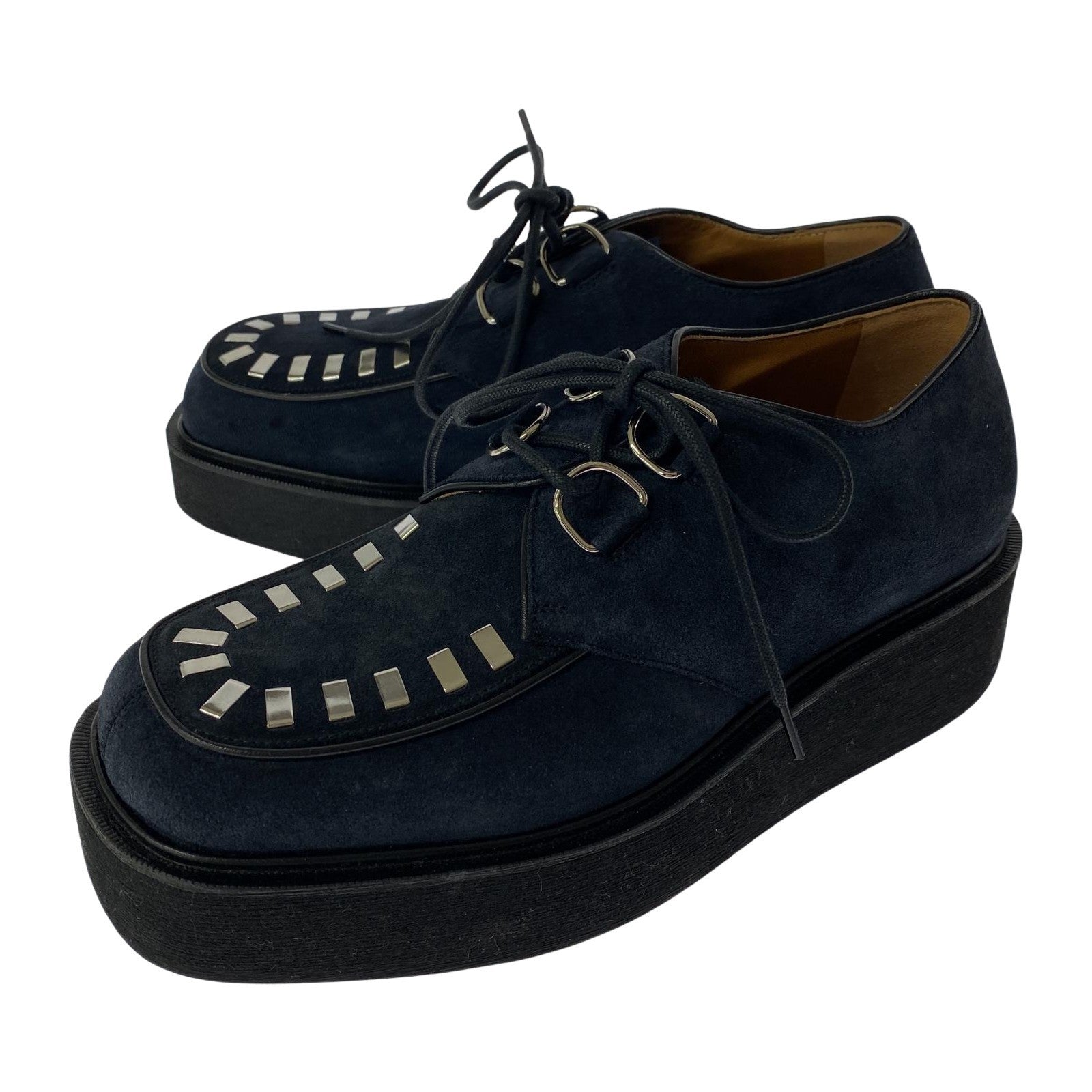 その他靴 MARNI 21AW Laced Brogue Shoes 39 NVY 39 ブラック