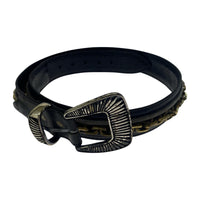 その他アクセサリー NANNI ナンニ MADE IN ITALY チェーン&レザーベルト (32/80) ブラック ブラック