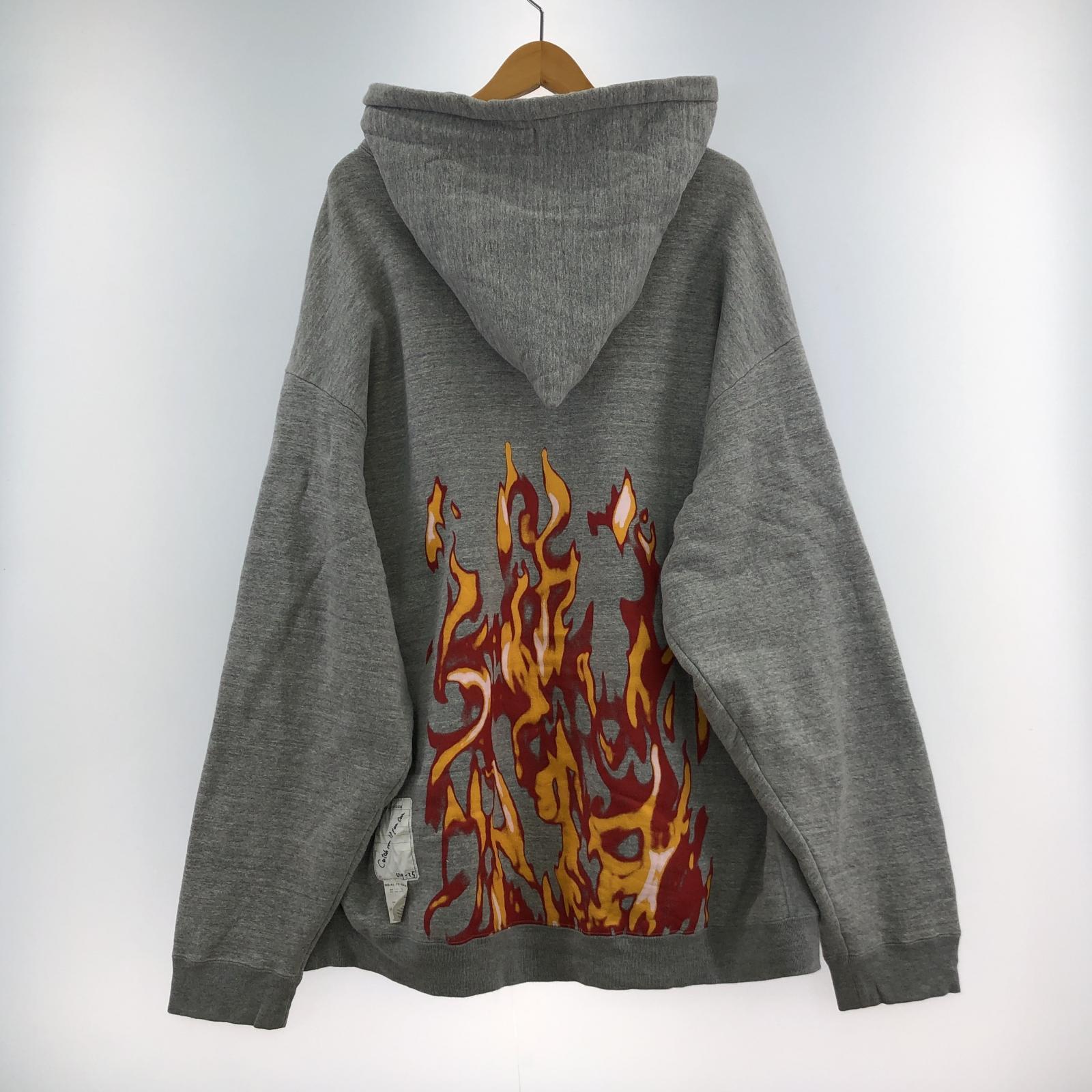 その他トップス TENDER PERSON FLAME PATTERN HOODIE グレー