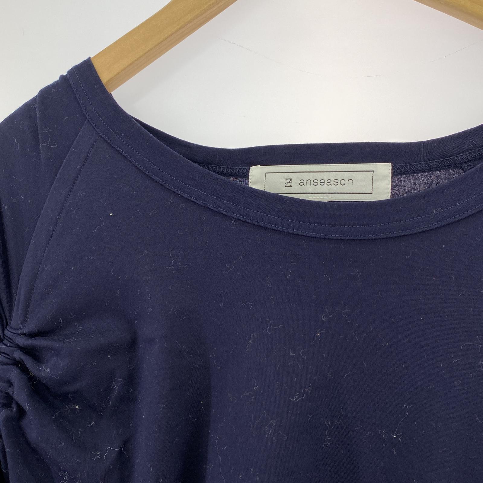 ワンピース ANREALAGE ANSEASON ワンピース 紺 ネイビー