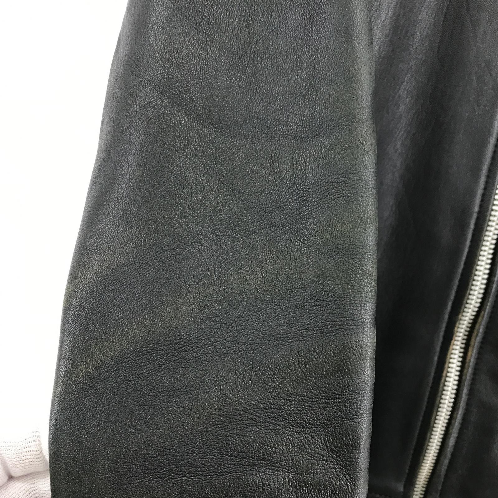 その他アウター Addict Clothes AD-01 茶芯 シープスキン センタージップレザージャケット 36 黒 ブラック