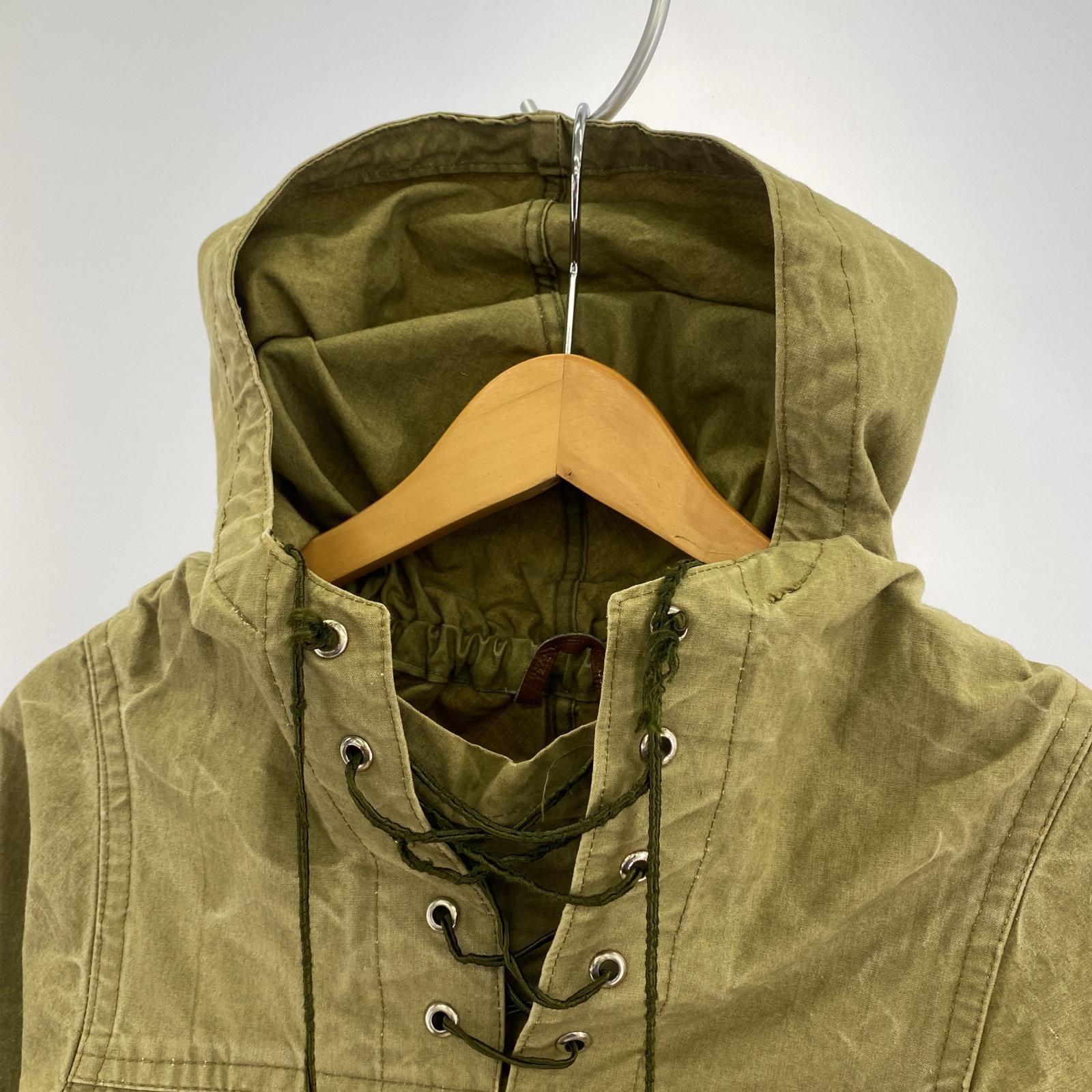 その他アウター VINTAGE ポーランド軍 編み上げ アノラックパーカー オリーブ系