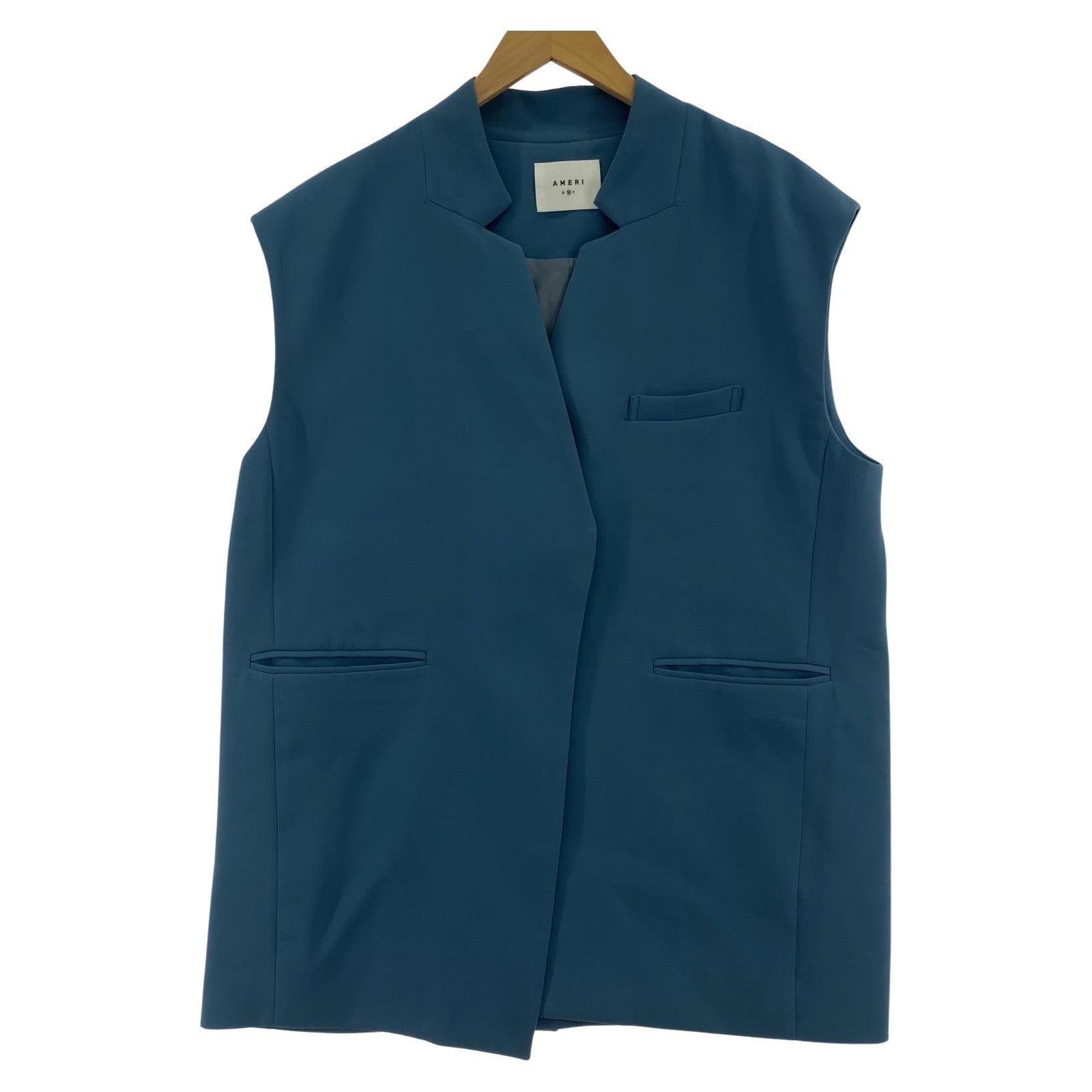 その他トップス AMERI OTONA WRAP VEST M M ブルー