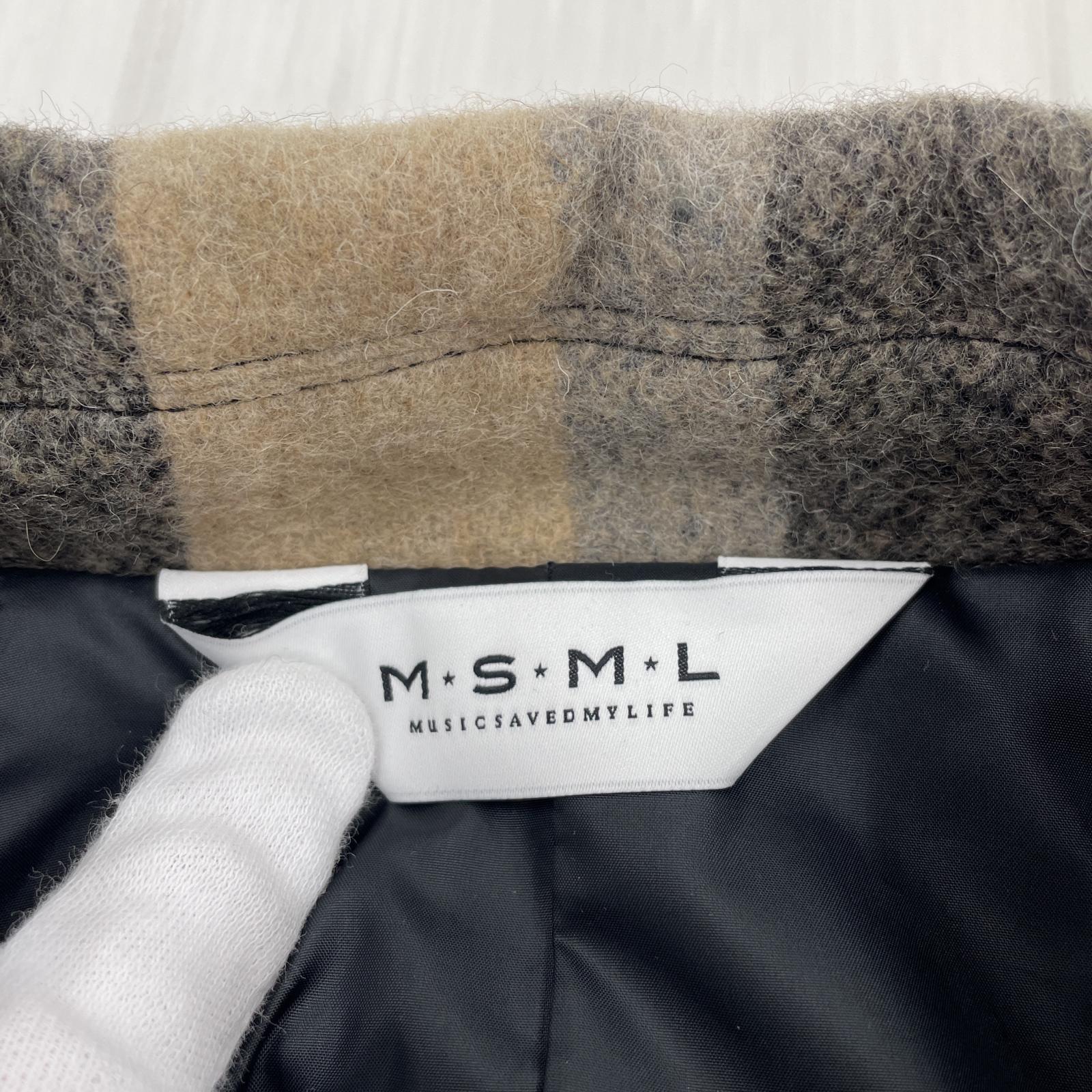 その他アウター MSML WOOL CHECK COAT L