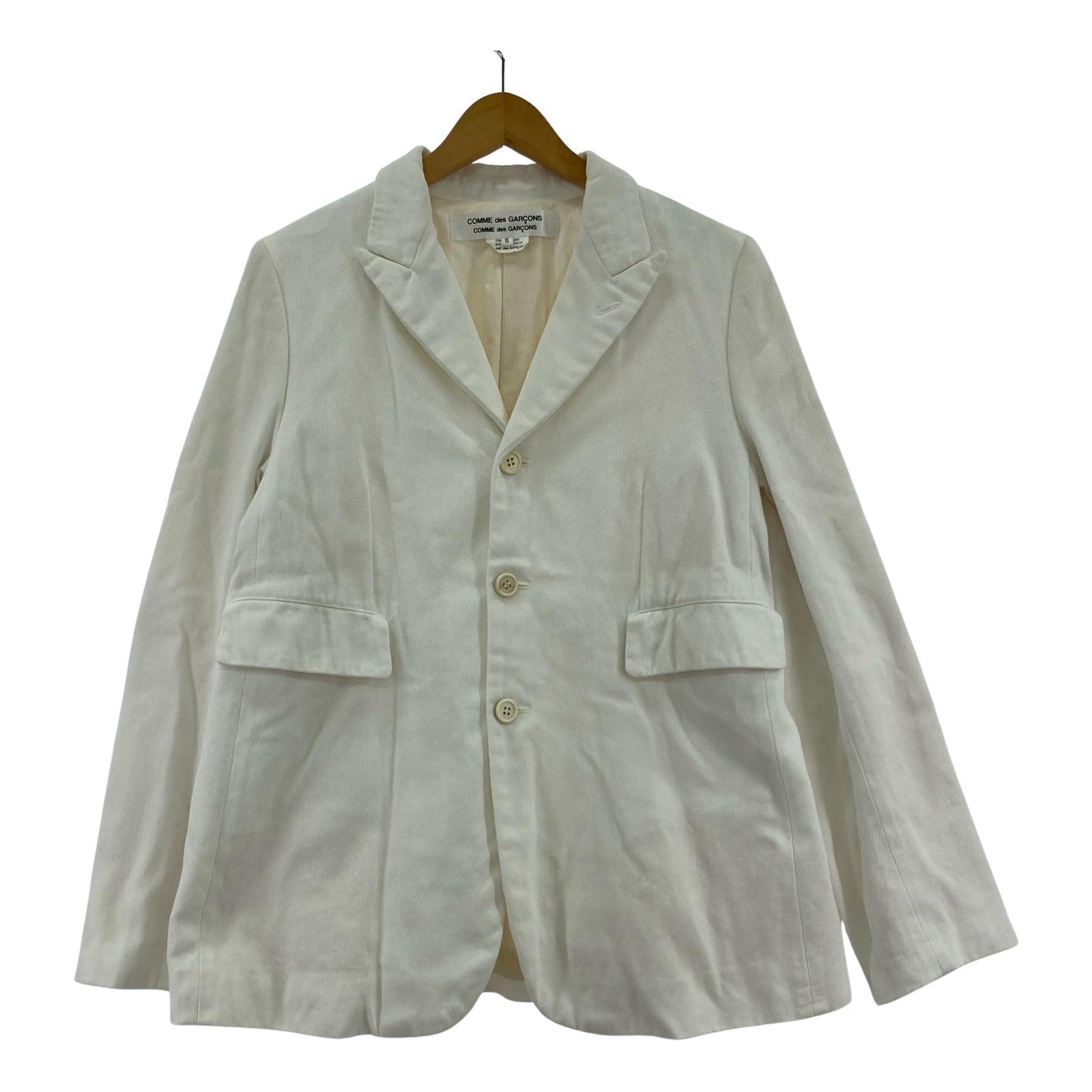 その他アウター COMME des GARCONS テーラード 白 S ホワイト