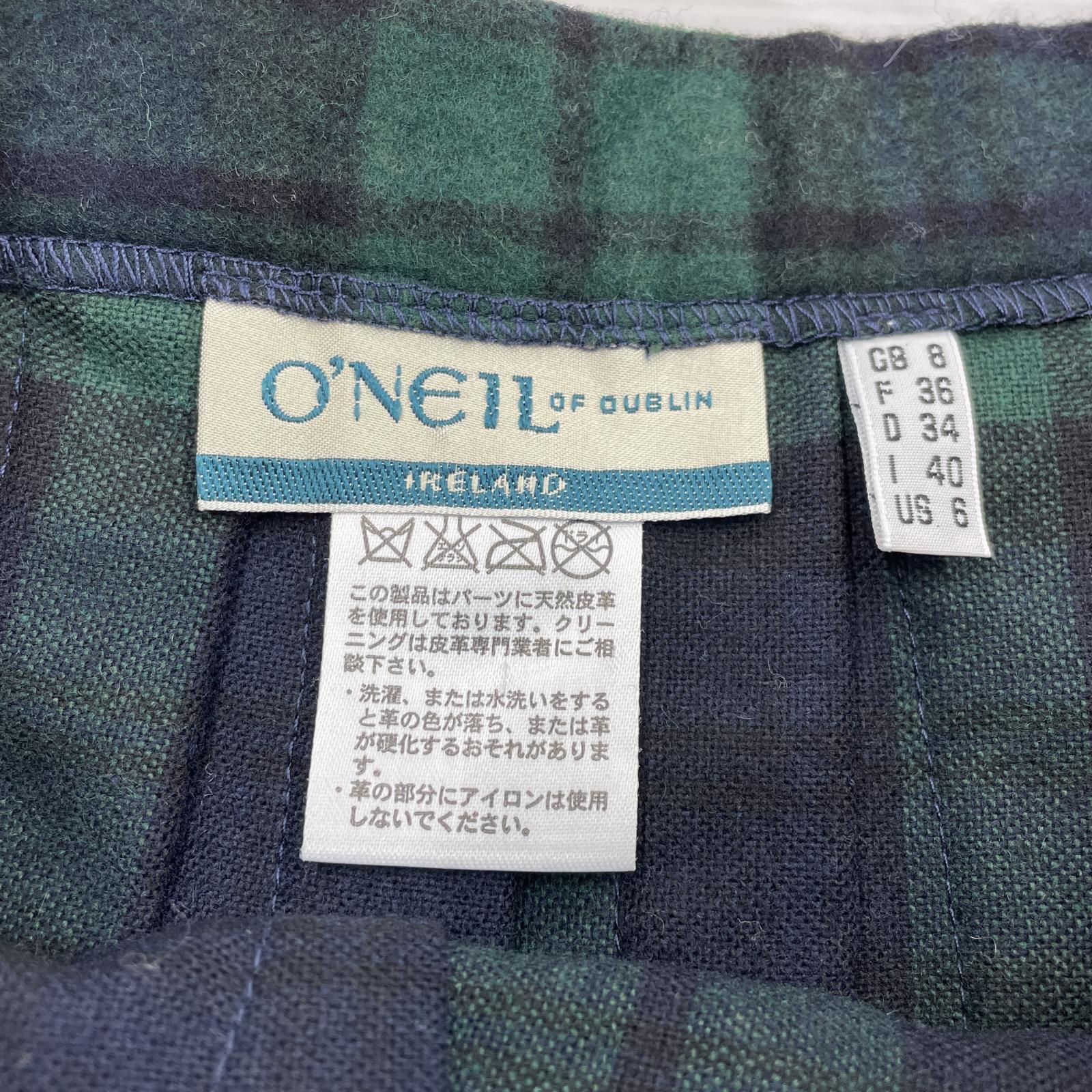 その他ボトムス O'NEIL OF DUBLIN チェック巻きスカート グリーン グリーン