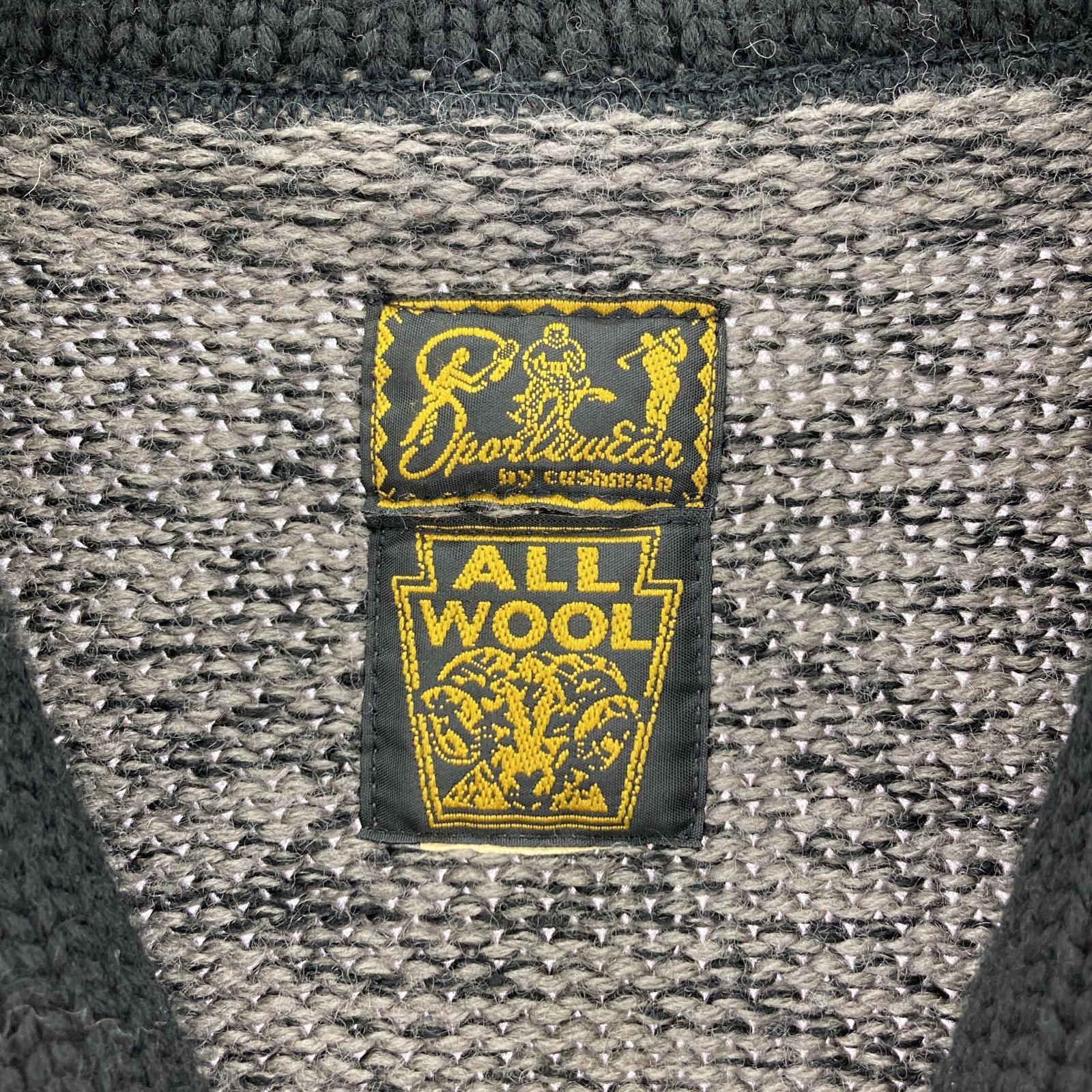 その他アウター CUSHMAN ALL WOOL ショールカラーカーディカ グレー