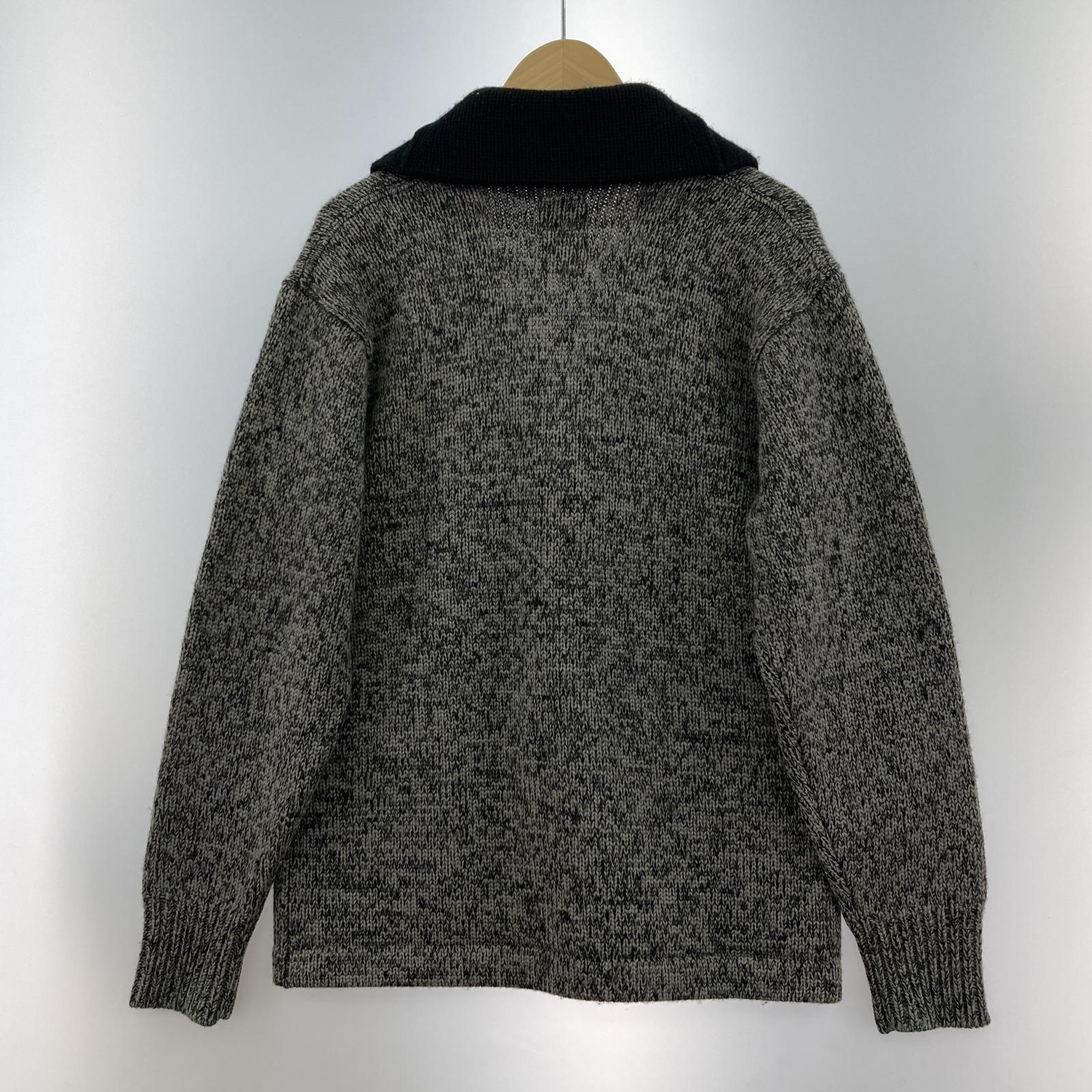 その他アウター CUSHMAN ALL WOOL ショールカラーカーディカ グレー
