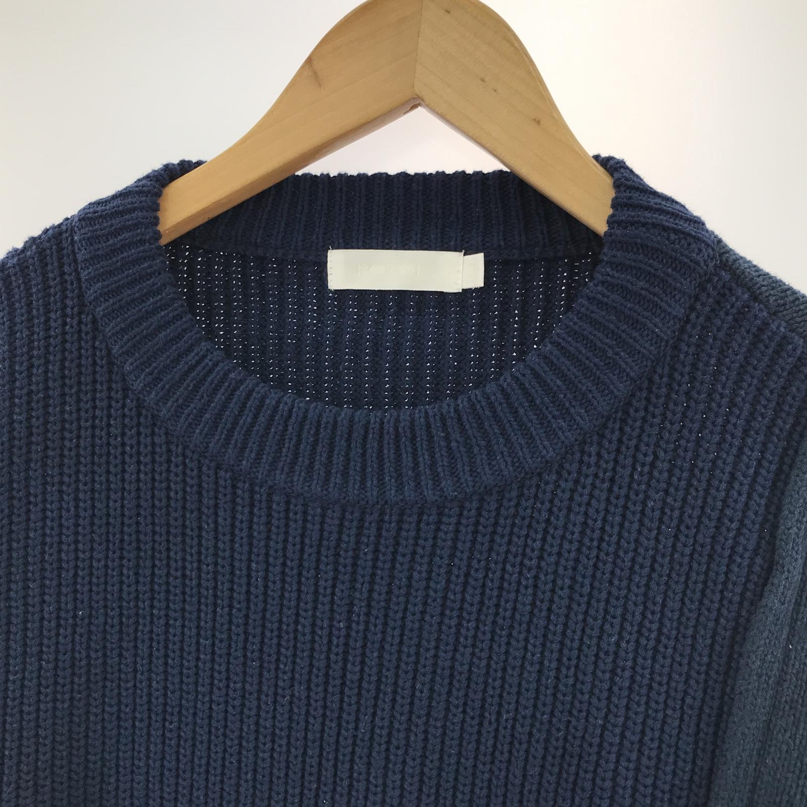 その他トップス ROTOL 1LDK別注 FRANKEN CREW NECK KNIT コットンニット 2 ネイビー 3 ネイビー