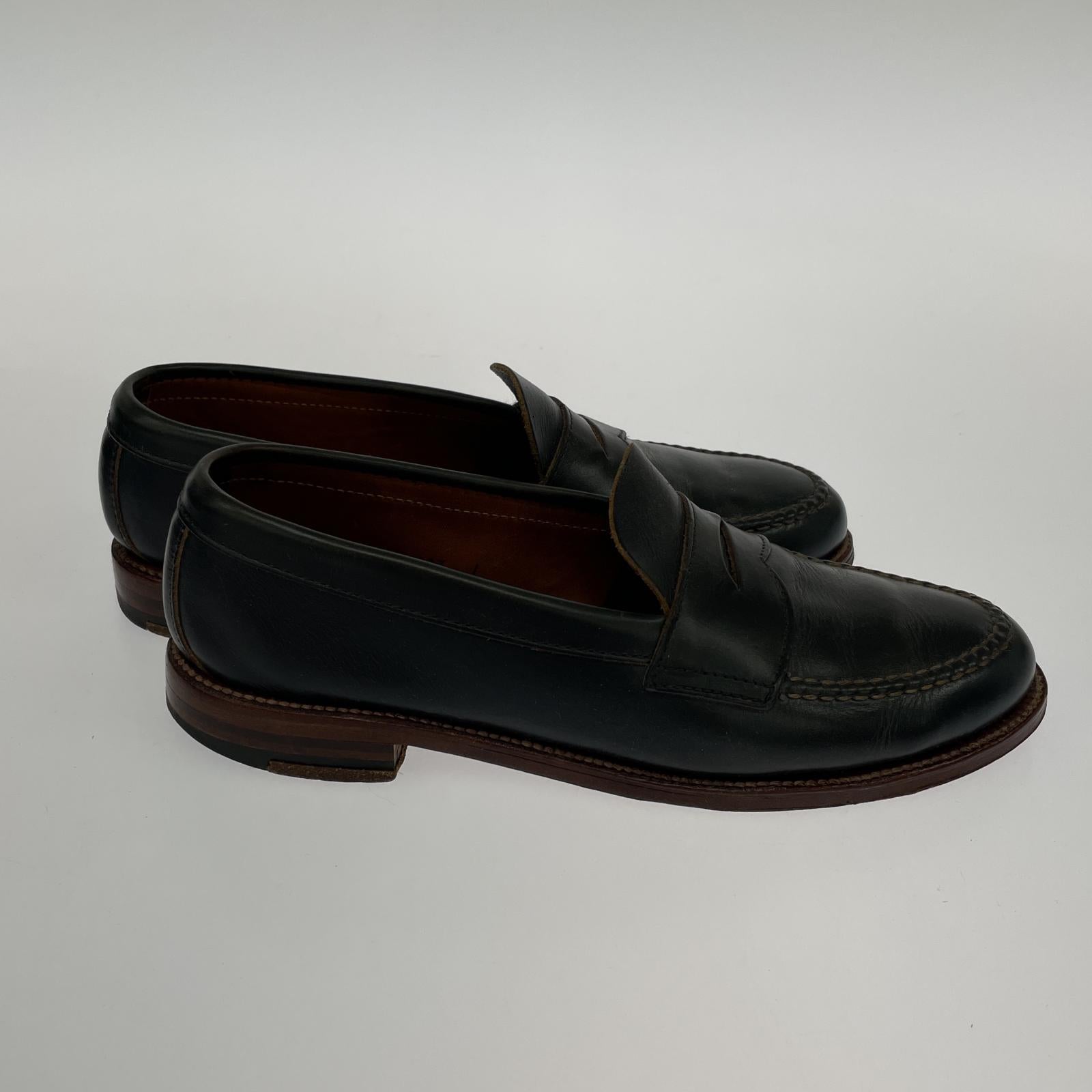 その他靴 ALDEN 17835F Navy Chromexcel LHS Penny Loafer コインローファー 6 1/2 25cm (US7 UK6 1/2 EU40)