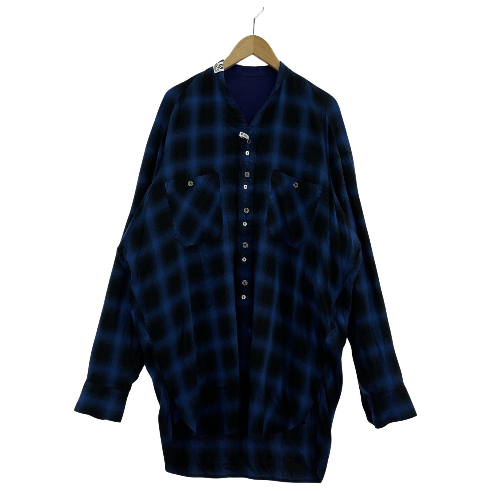 長袖シャツ MIHARA YASUHIRO Reversible Long Sleeve Shirt 青 44 J13SH187 ブルー