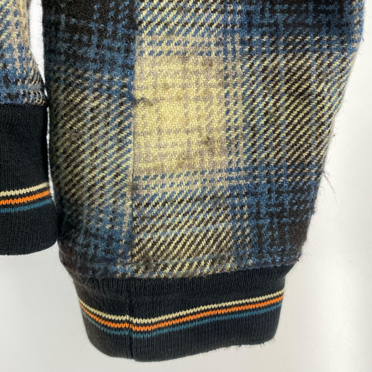 その他アウター Nudie Jeans チェック柄 ウールスタジャン ブルー M ブルー
