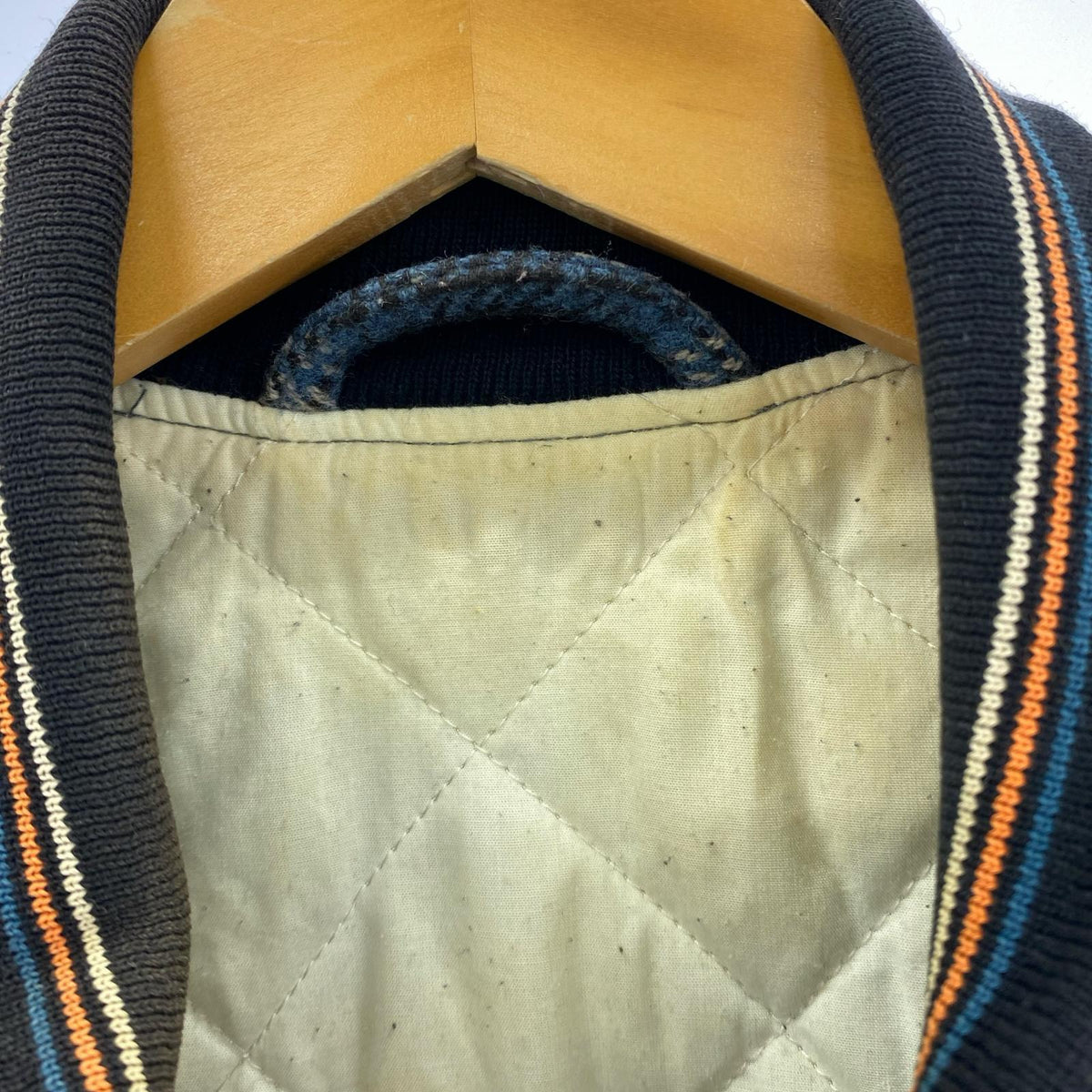 その他アウター Nudie Jeans チェック柄 ウールスタジャン ブルー M ブルー