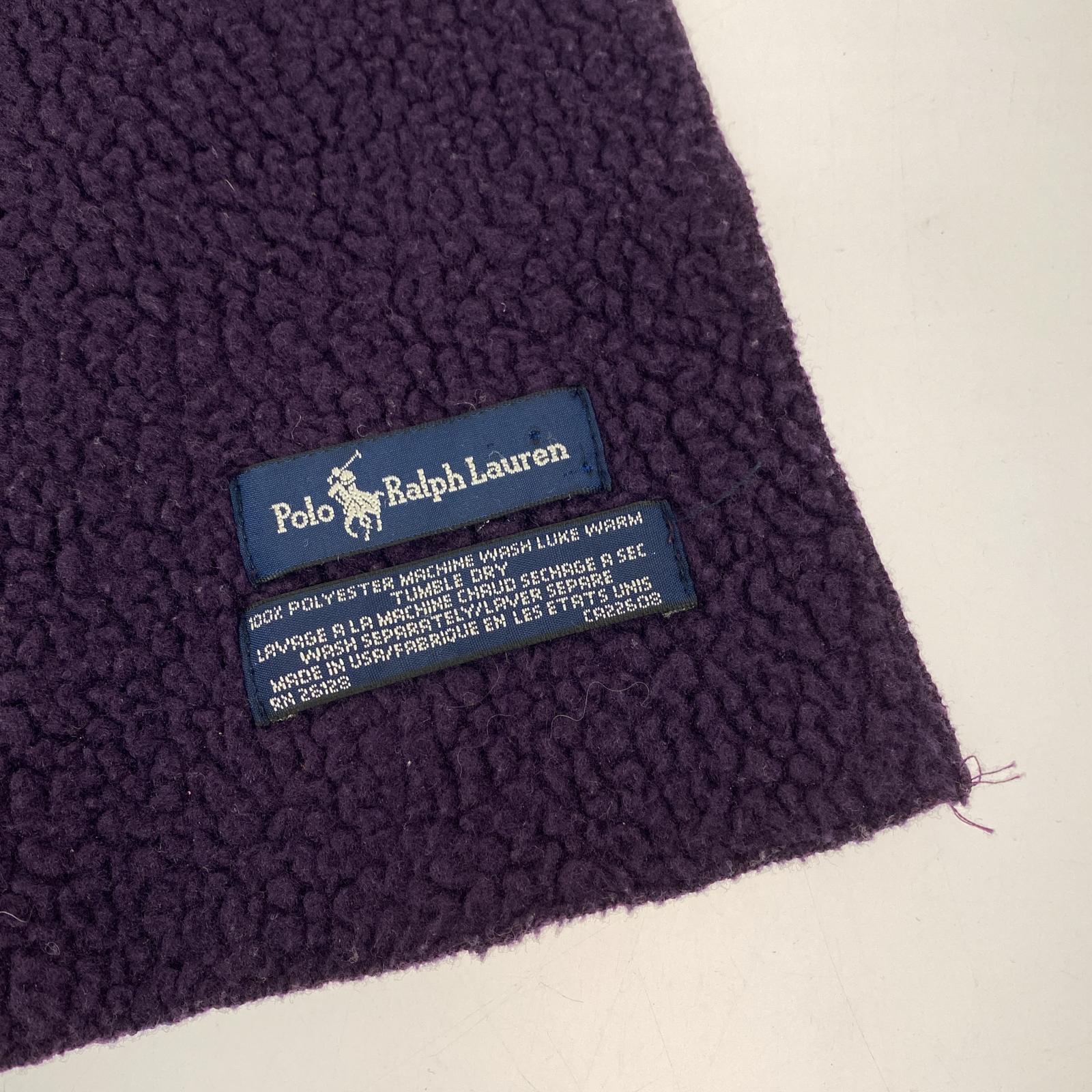 その他アクセサリー USA製POLO RALPH LAUREN フリースマフラー パープル