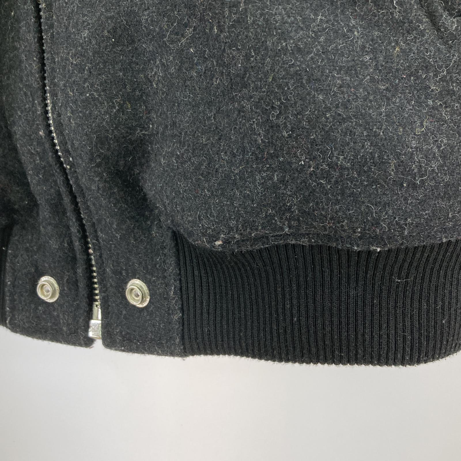 その他アウター DIESEL 袖レザーウールスタジャン (M) ブラッ M ブラック
