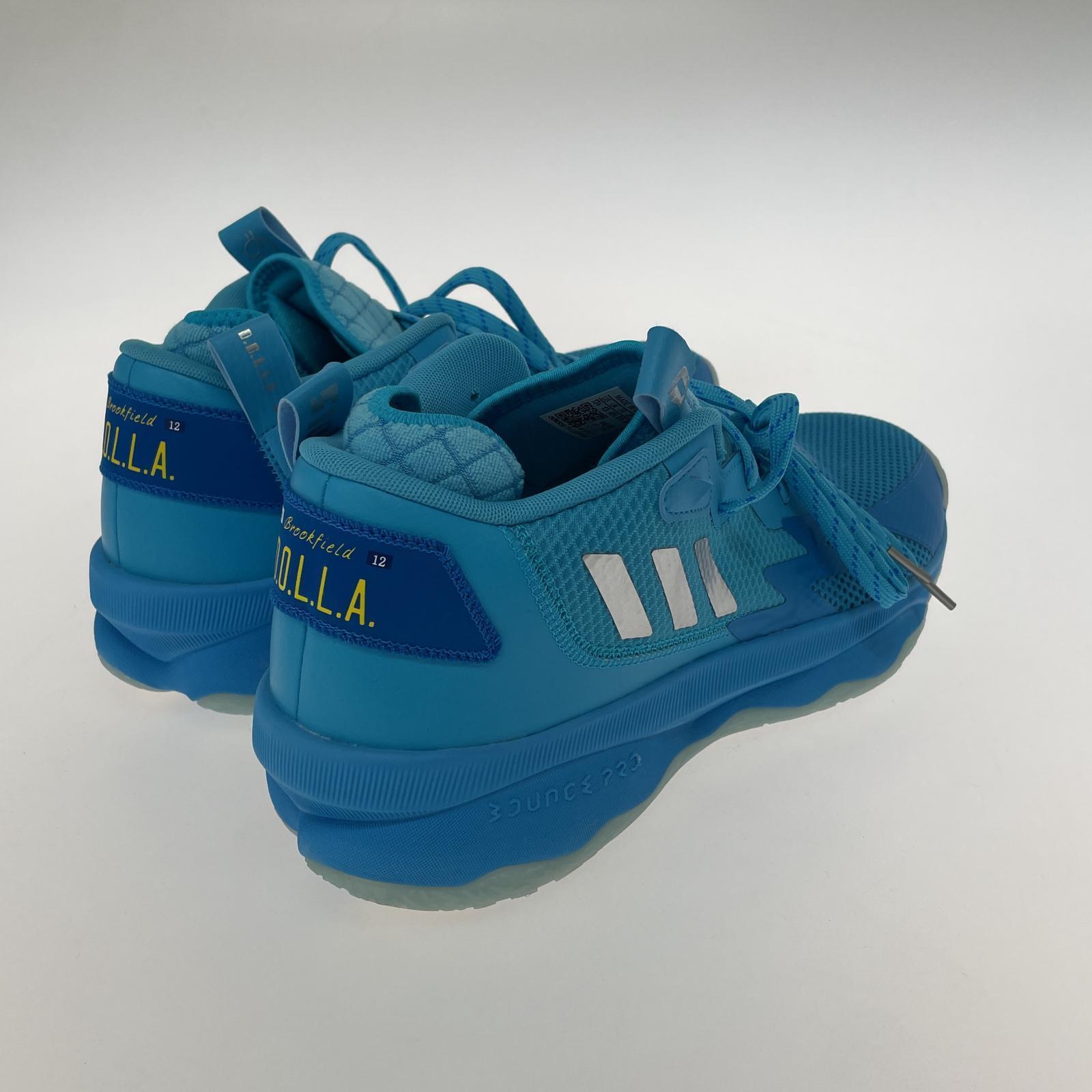 スニーカー adidas Dame 8 Signal Cyan/Silver Metallic/Shock Cyan ブルー