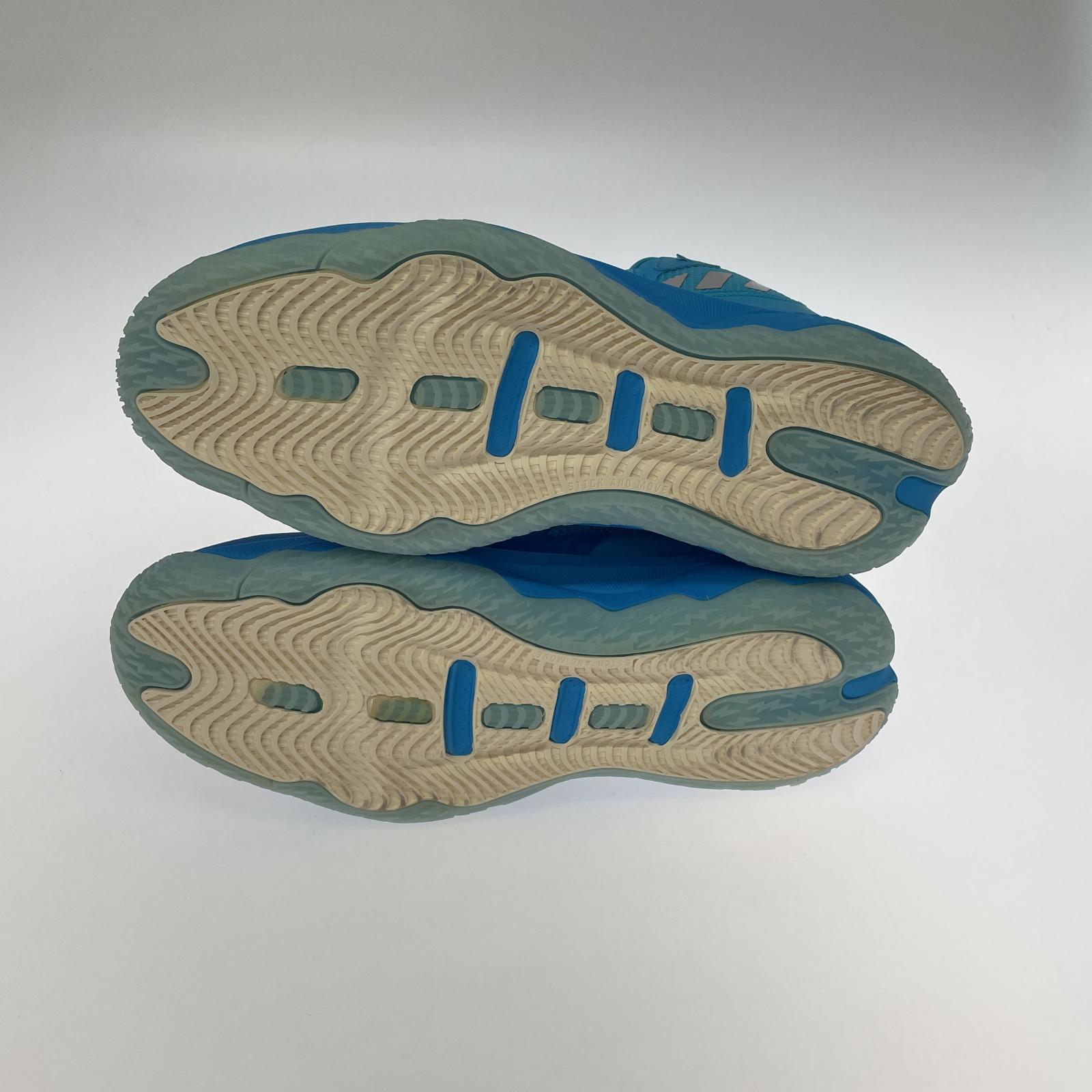 スニーカー adidas Dame 8 Signal Cyan/Silver Metallic/Shock Cyan ブルー