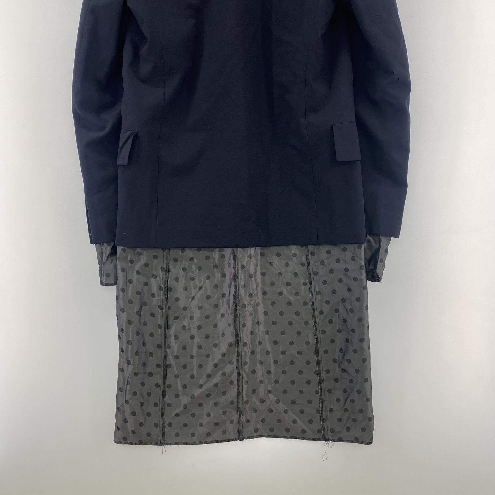 その他アウター CdG HOMME PLUS 14SS 孵化期 ドッキングレイヤードジャケット S 紺 PM-J006 S ネイビー