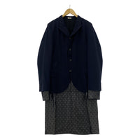 その他アウター CdG HOMME PLUS 14SS 孵化期 ドッキングレイヤードジャケット S 紺 PM-J006 S ネイビー