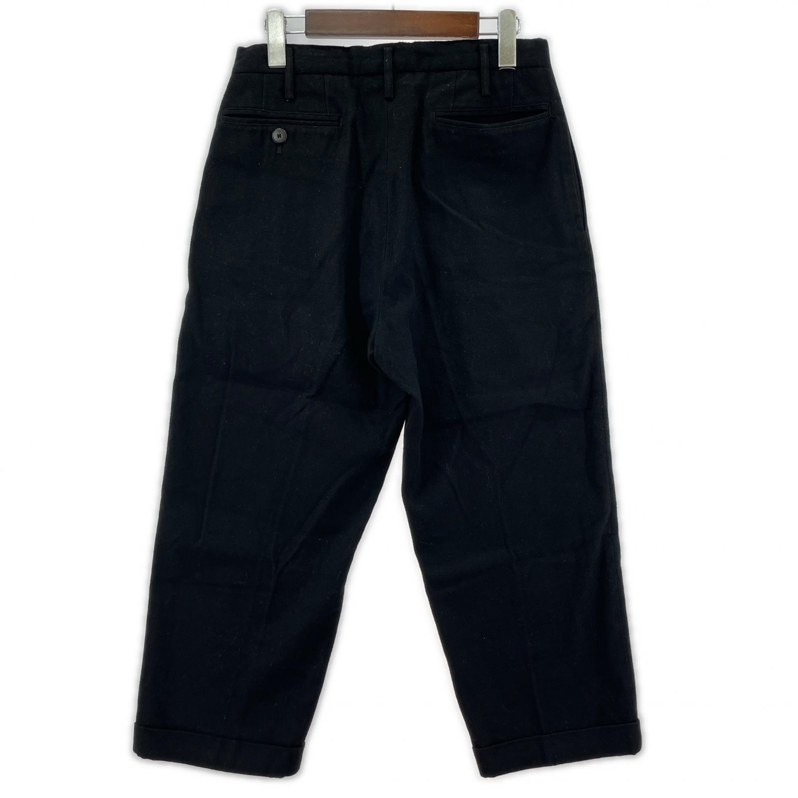 その他ボトムス VISVIM HW PLEATED WIDE SLACKS BLK (1)