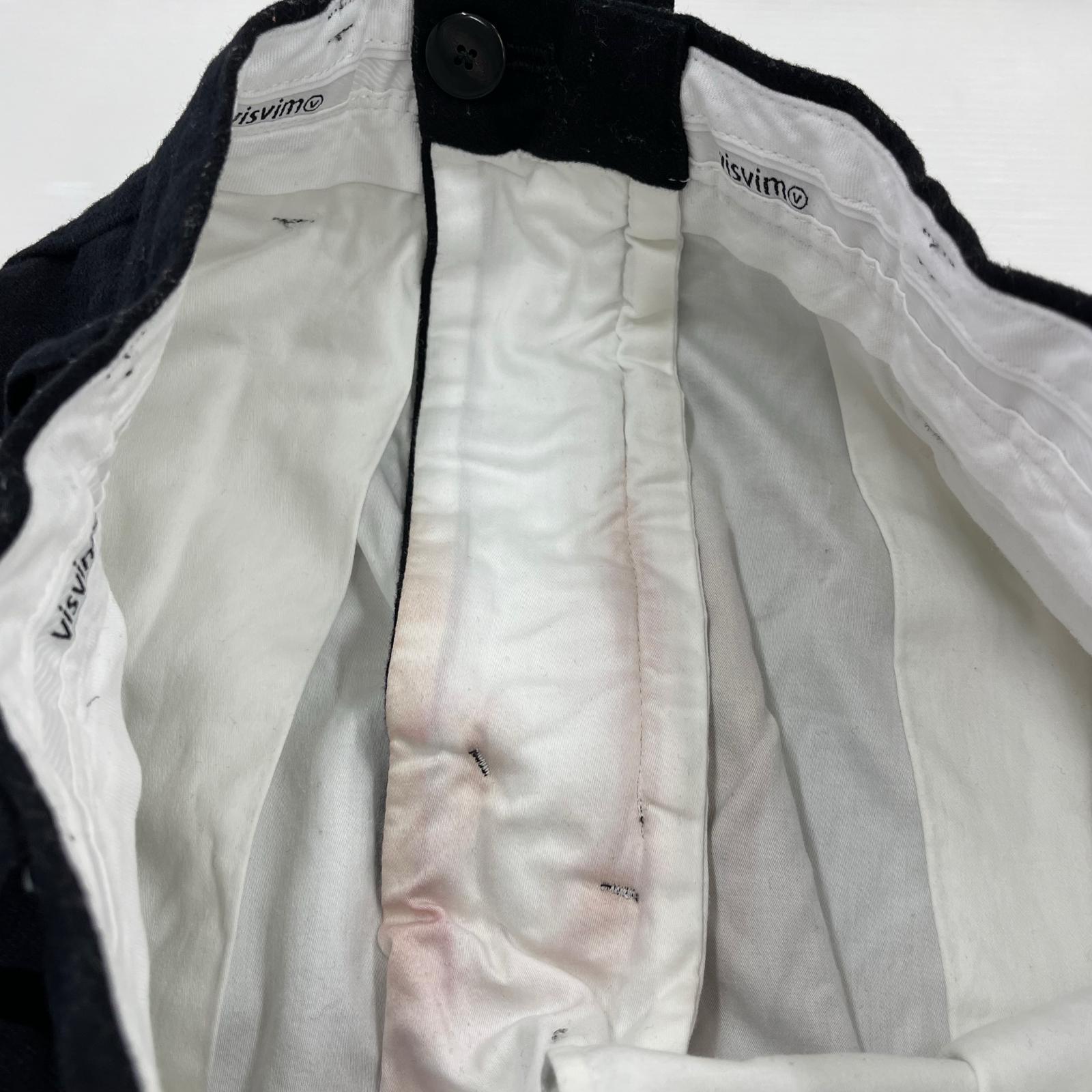 その他ボトムス VISVIM HW PLEATED WIDE SLACKS BLK (1)