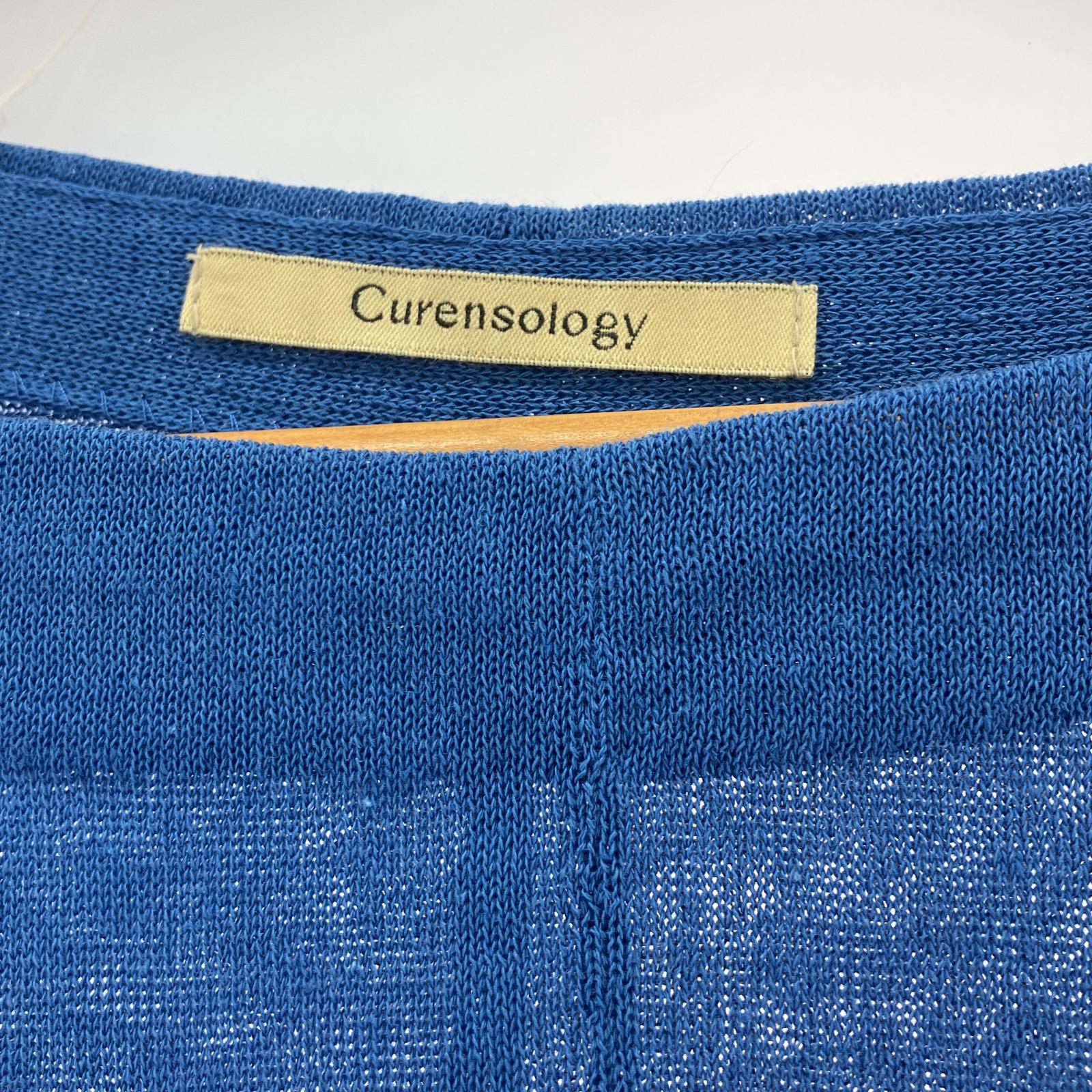 ワンピース Crensology セドルカフタンワンピース ブルー フリー