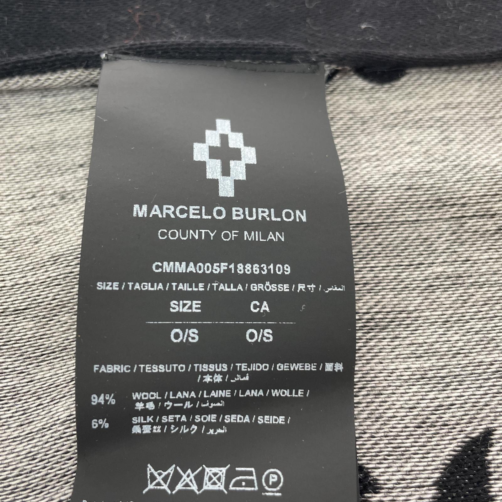 その他アクセサリー MARCELO BURLON スカルタトゥースカーフ ブラック