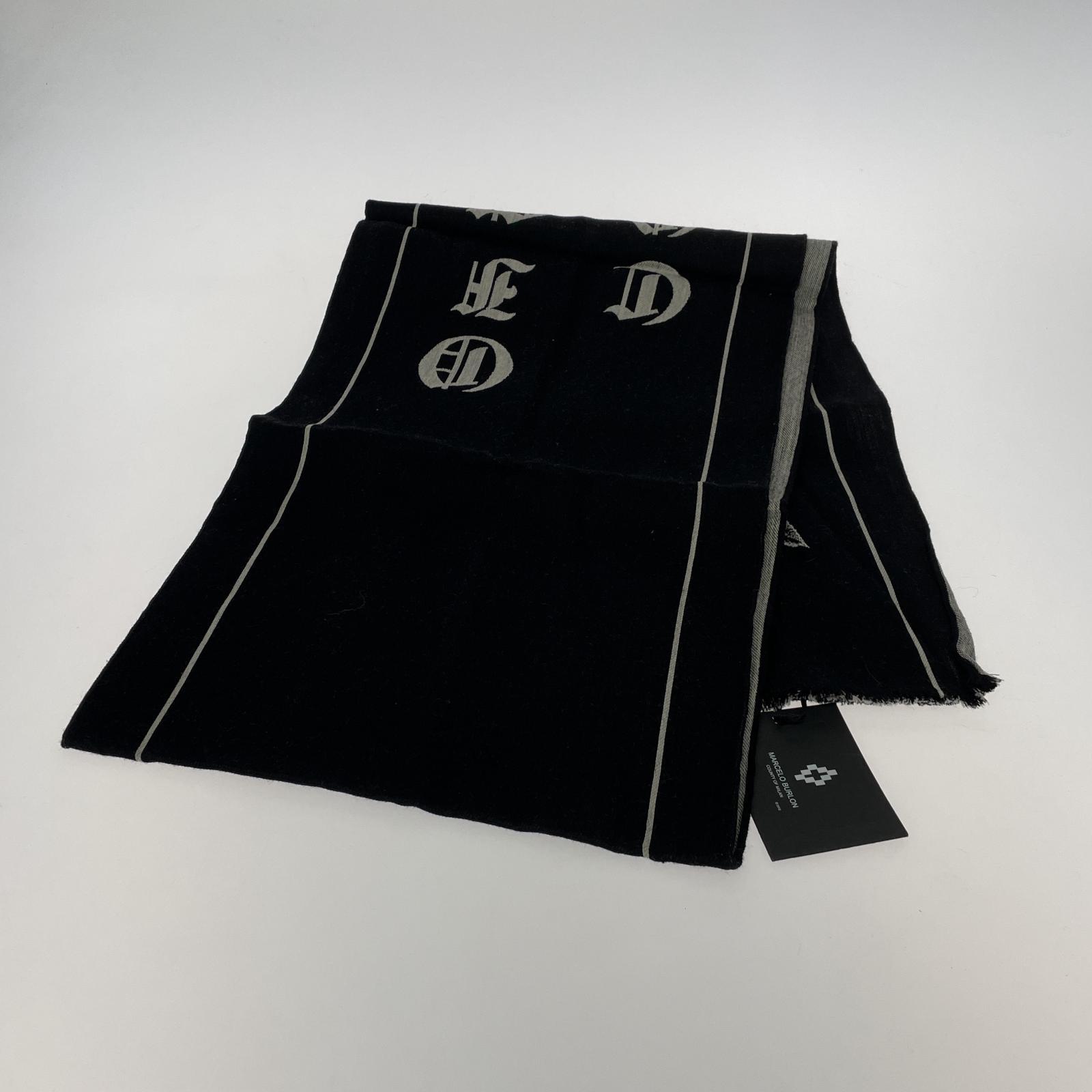 その他アクセサリー MARCELO BURLON スカルタトゥースカーフ ブラック
