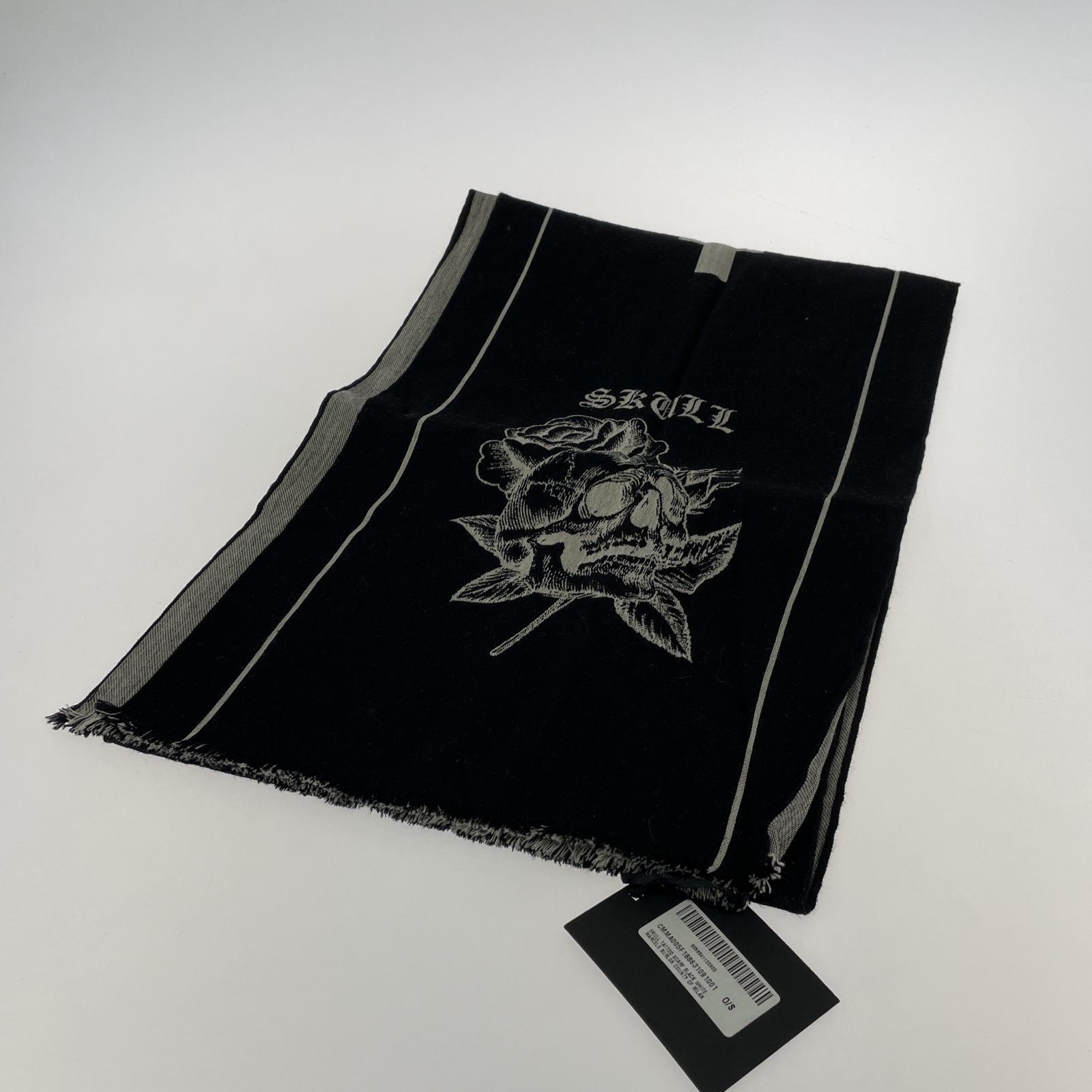 その他アクセサリー MARCELO BURLON スカルタトゥースカーフ ブラック