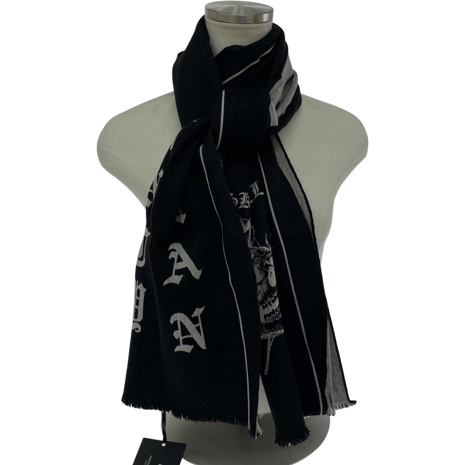 その他アクセサリー MARCELO BURLON スカルタトゥースカーフ ブラック