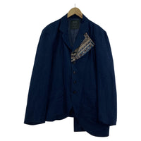 その他アウター S'YTE Yohji Yamamoto リネン/レーヨン ダブルテーラードジャケット ネイビー 3 3 ブルー