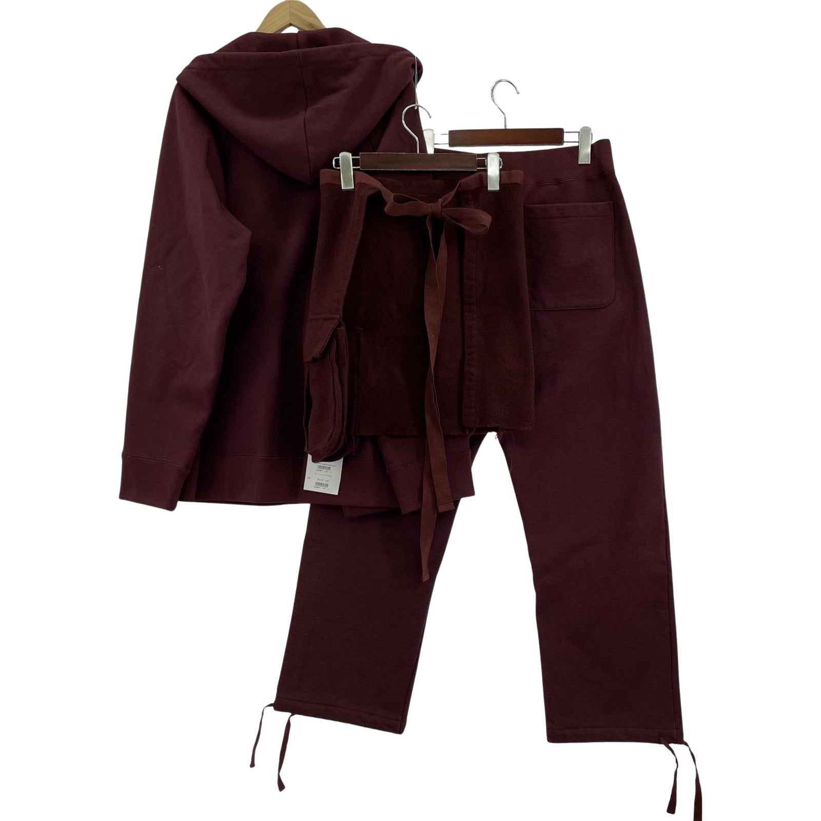 その他アウター UNDERCOVER 20AW FALLEN MAN期 度詰裏毛3Pセットアップ 3/2/F ボルドー 3